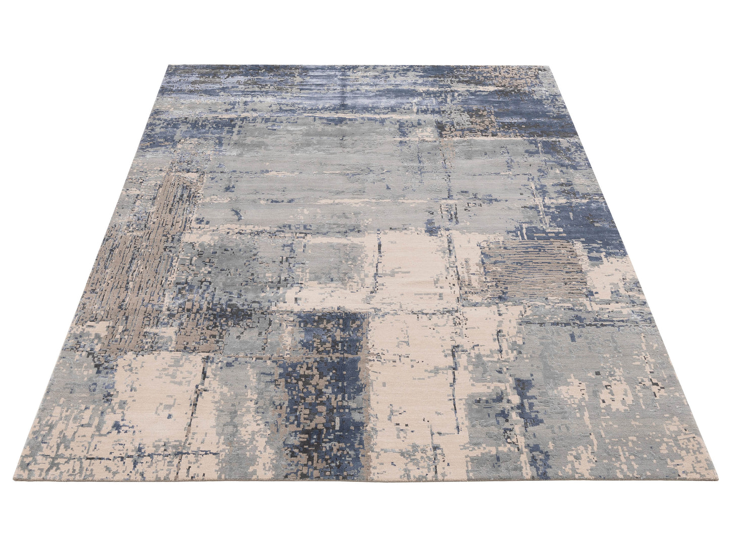 Tibetino 154833 Ivory Gray 9.1x11.11 Hand Knotted Rug