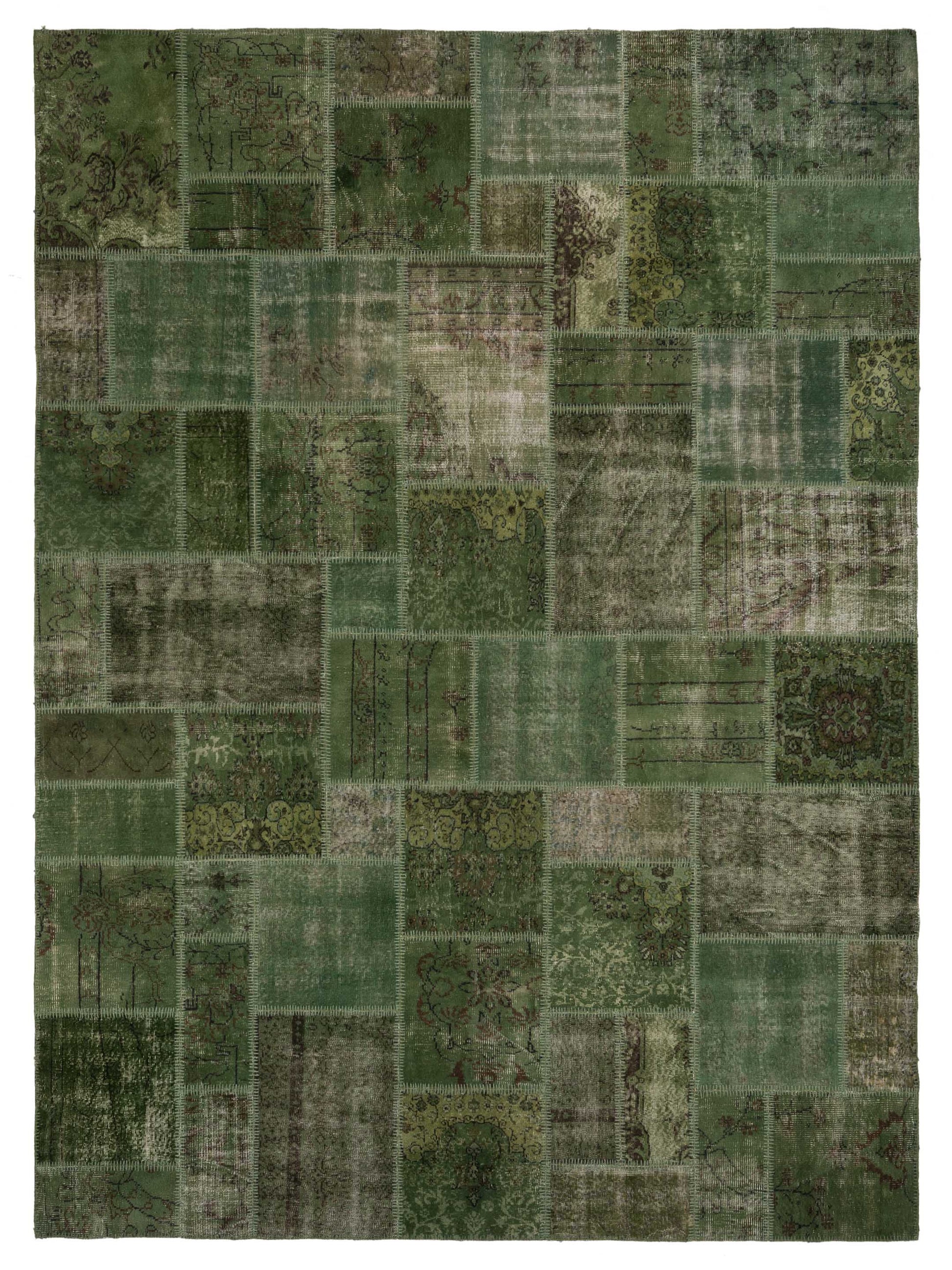 Pasha Turkish Vestige Patchwork  Green  Contemporary