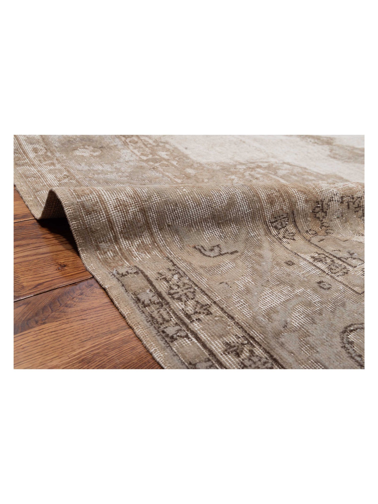 Vintage 122324 Silver Gray 6.7x9.1 Hand Knotted Rug