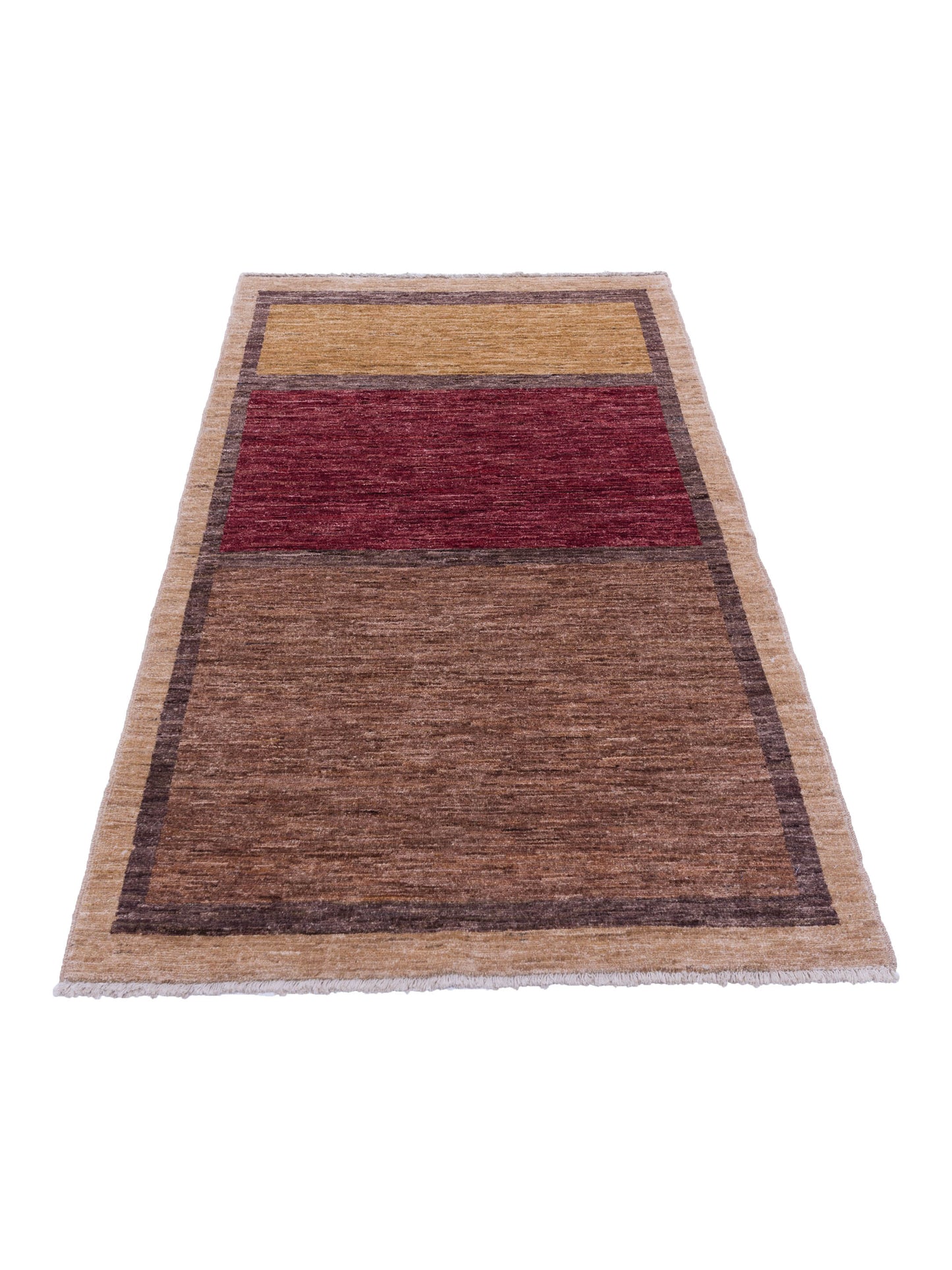 Bahar 92376 Brown Red 3.9x5.6 Hand Knotted Rug
