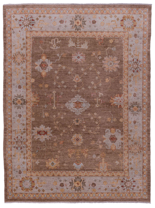 Anadol Angora Oushak  Brown Silver Traditional