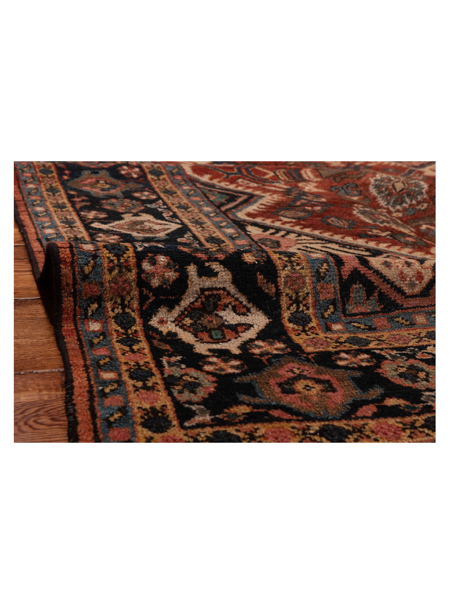 Persian 118738 Red Navy 7.6x11.2 Hand Knotted Rug