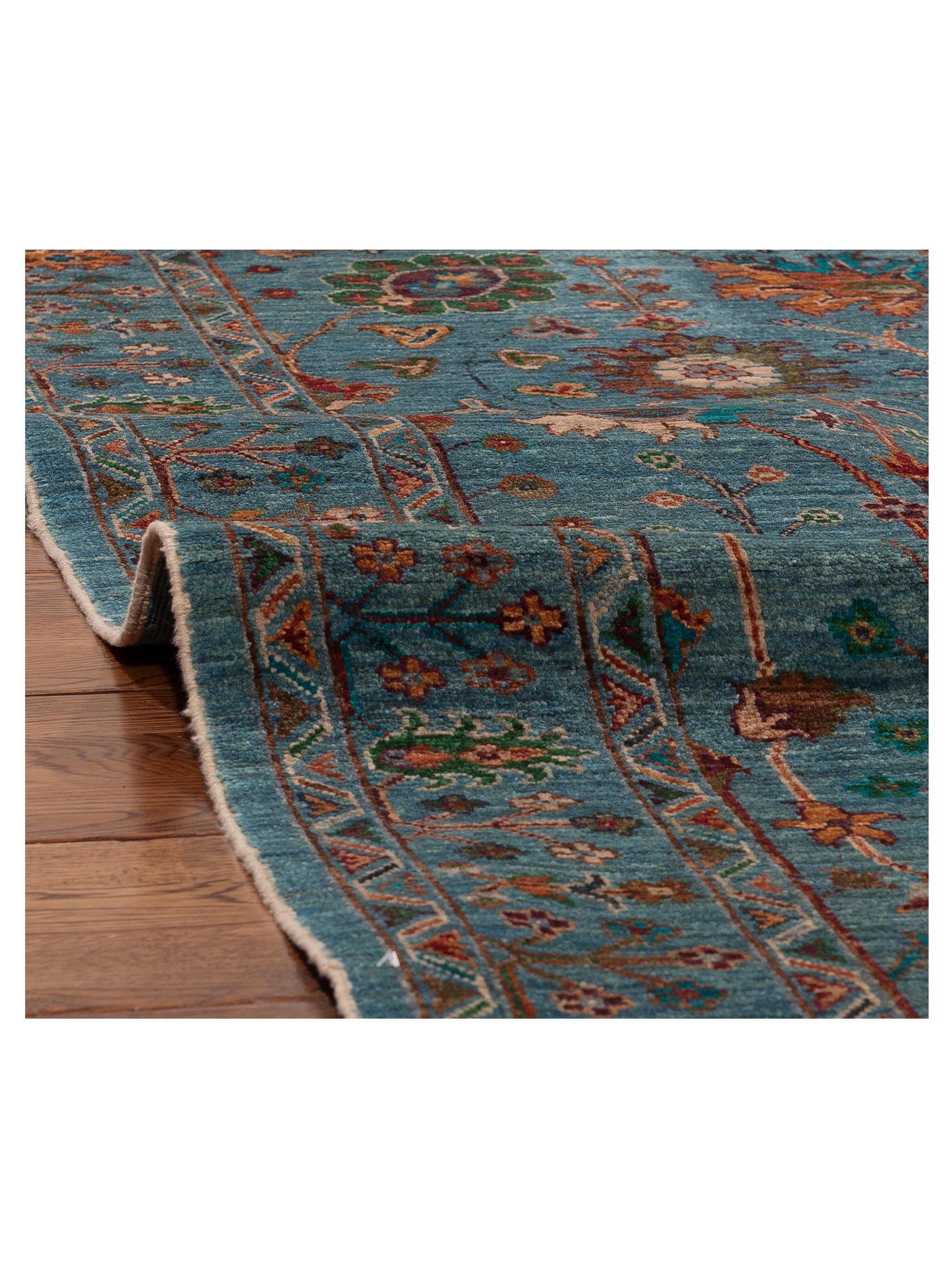 Sultan 155487 Blue Blue 5.2x7 Hand Knotted Rug