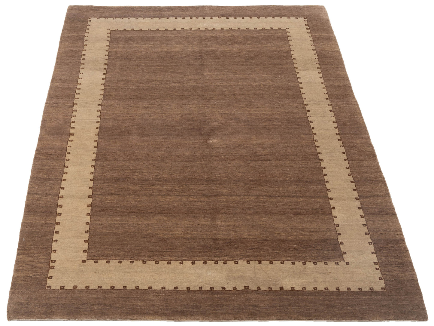 Aurore 96228 Brown Beige 5.6x7.11 Hand Knotted Rug