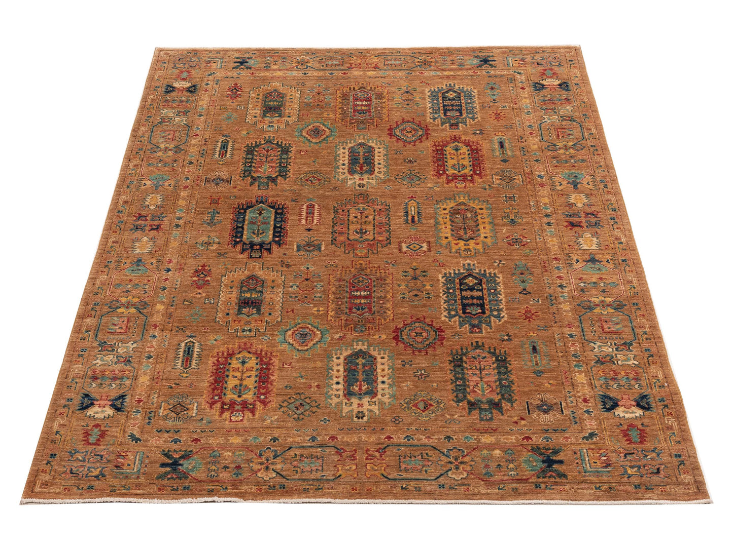Artisan Kars 152260 Brown Brown 5.6x7.11 Hand Knotted Rug