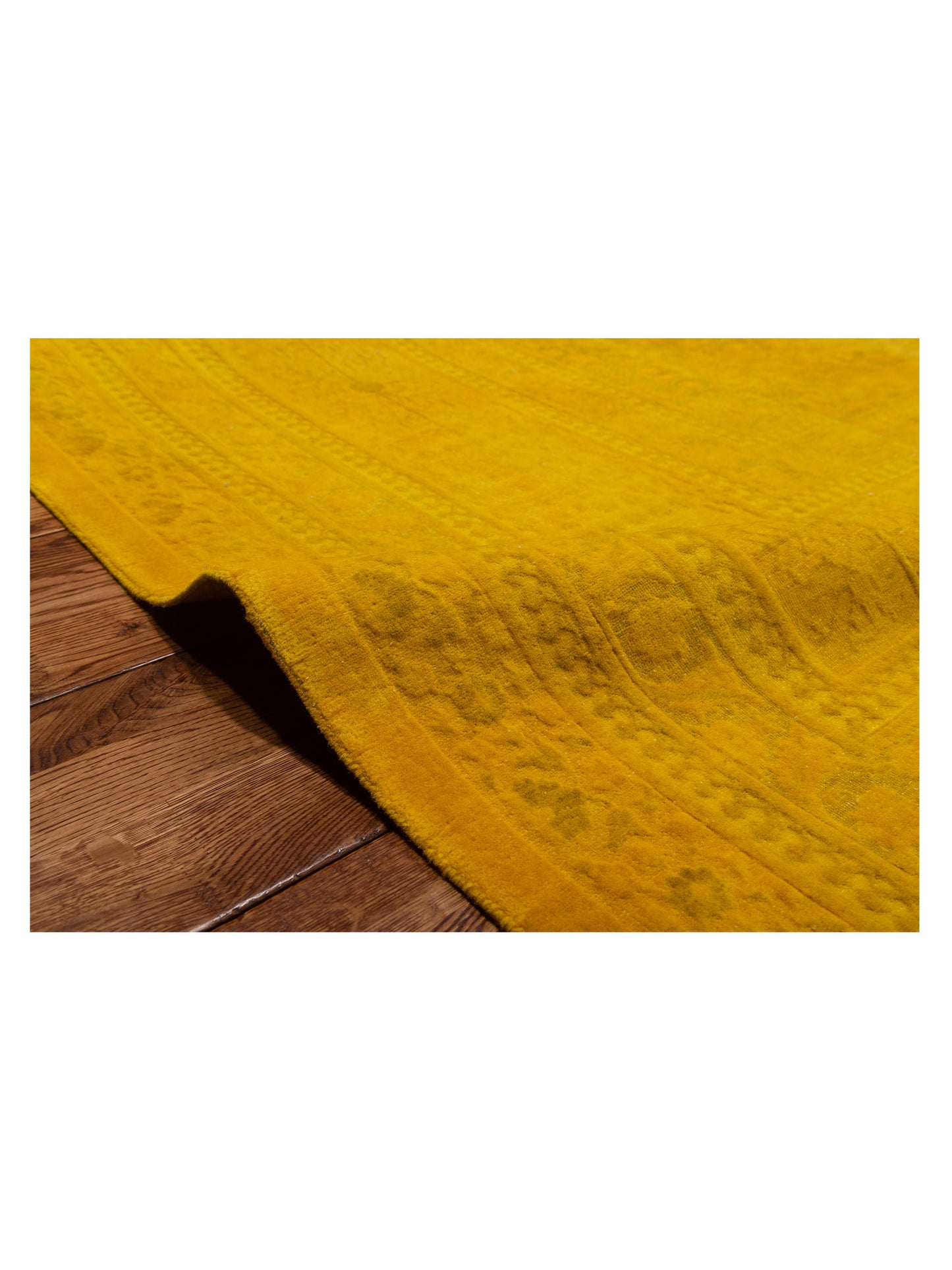 Vintage 111378 Yellow 10x13.11 Hand Knotted Rug