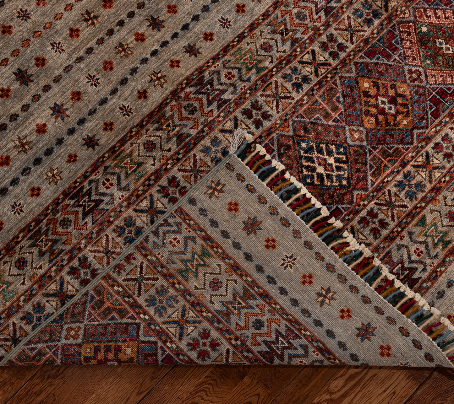 Horosan 151953 Silver Red 8.2x11.5 Hand Knotted Rug