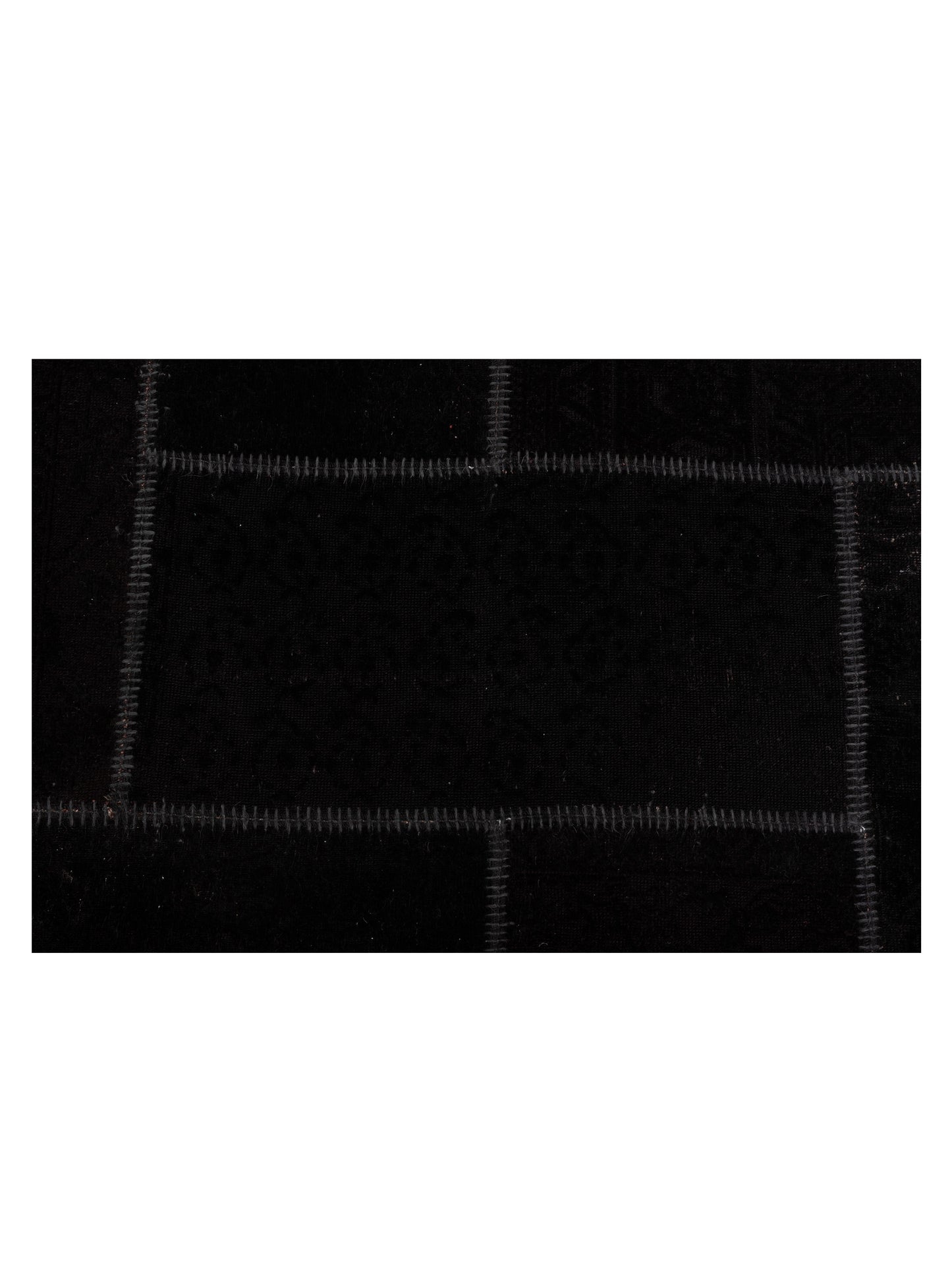 Turkish Vestige Patchwork 109472 Black 7.10x9.9 Hand Knotted Rug