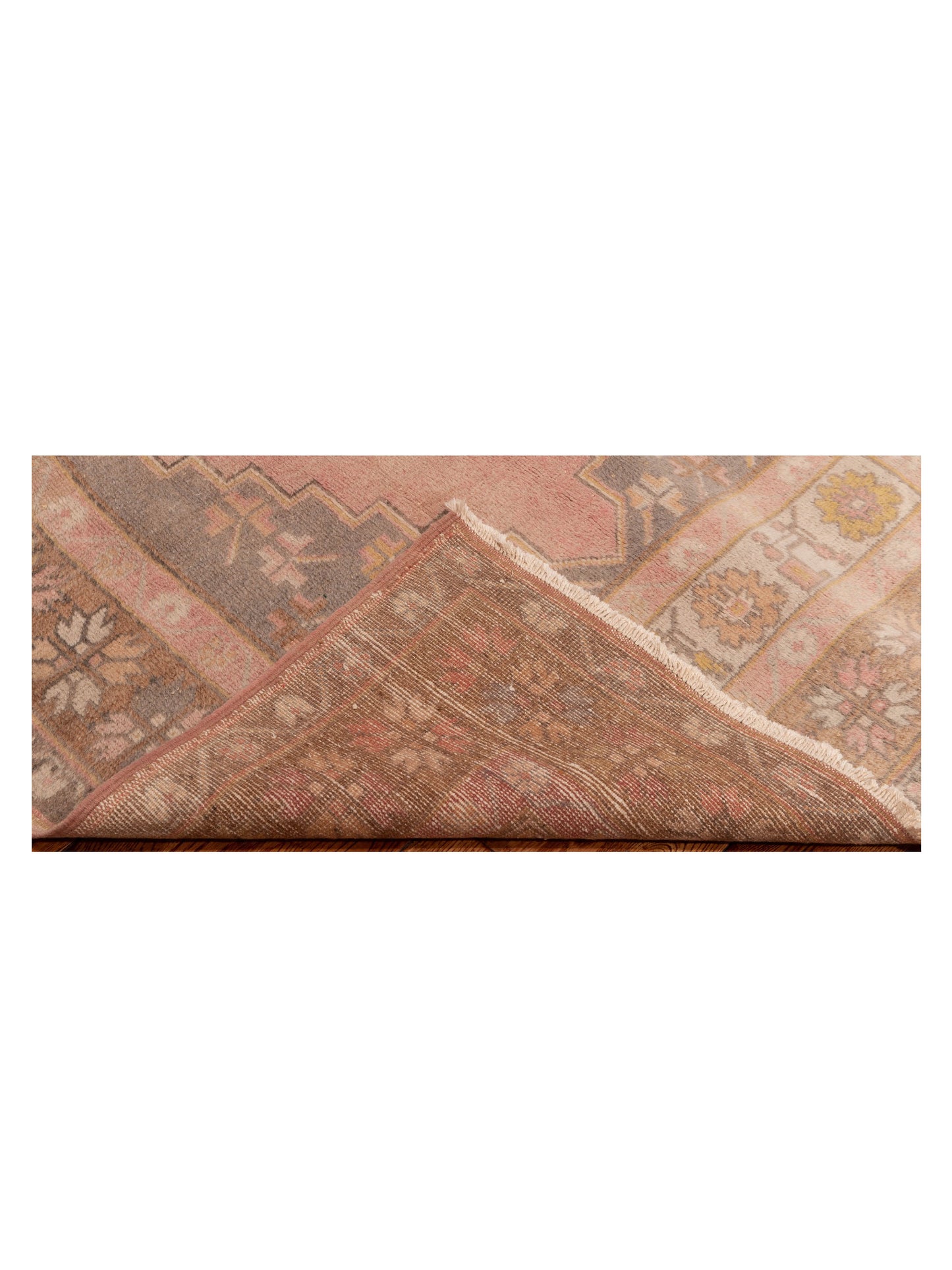Old Anatolian 142832 Pink Brown 4x8.2 Hand Knotted Rug
