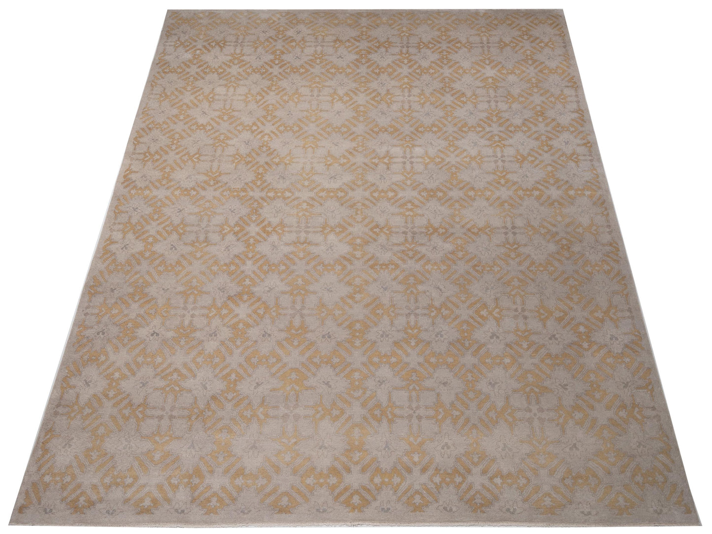 Evren 123398 Beige Gold 11.9x14.10 Hand Knotted Rug