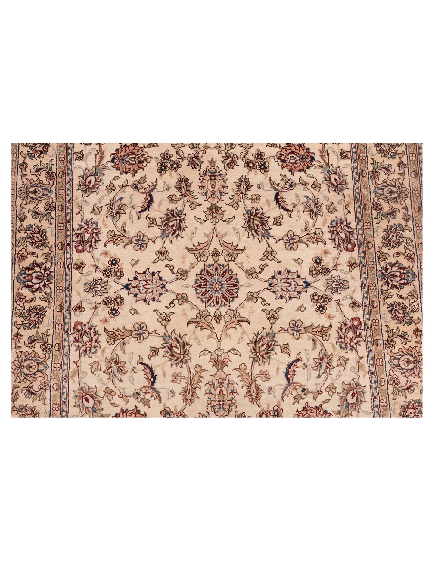 Pure Silk 105522 Ivory Ivory 2.7x8.1 Hand Knotted Rug