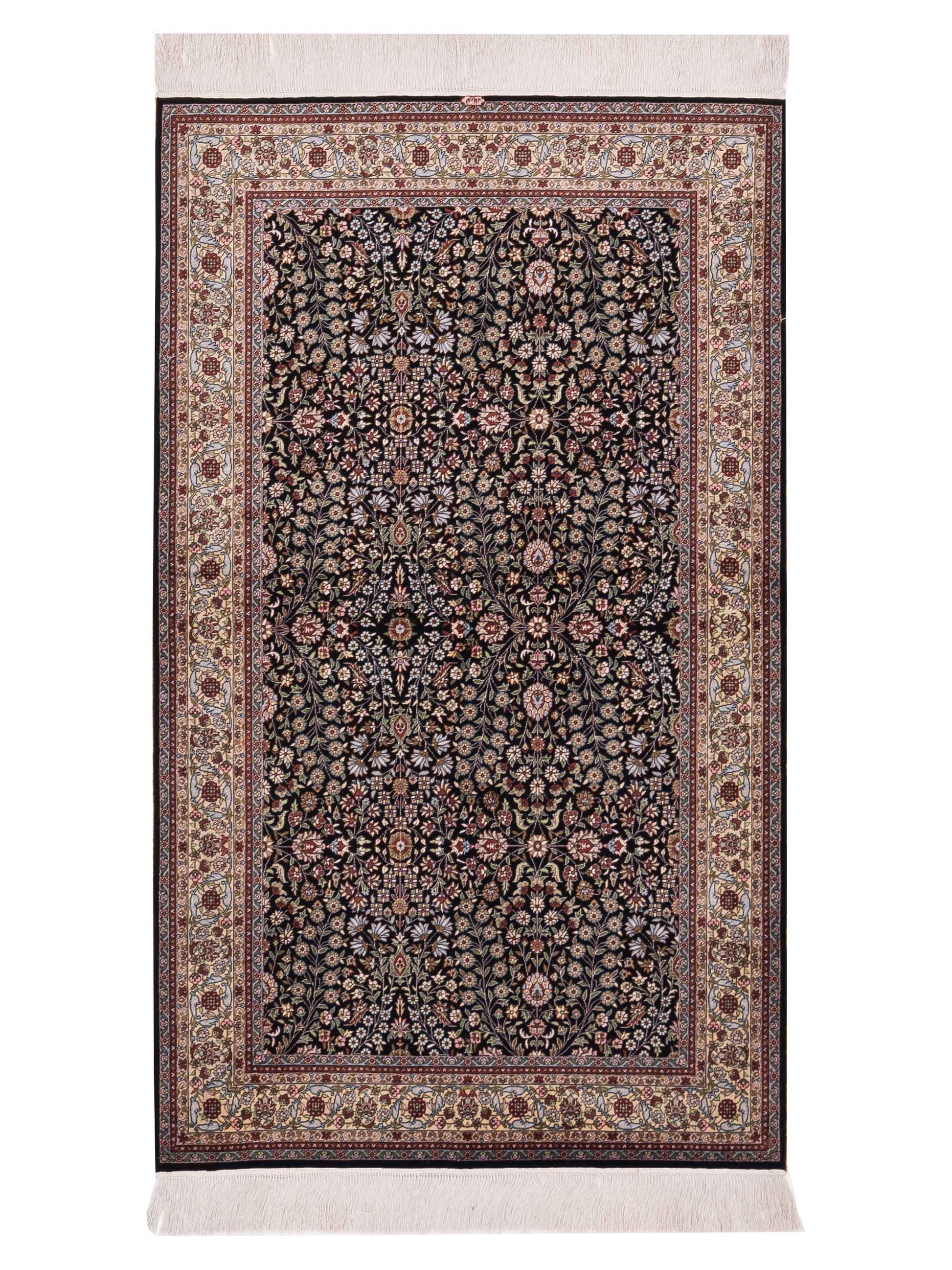 Pasha Pure Silk  Black Ivory Traditional