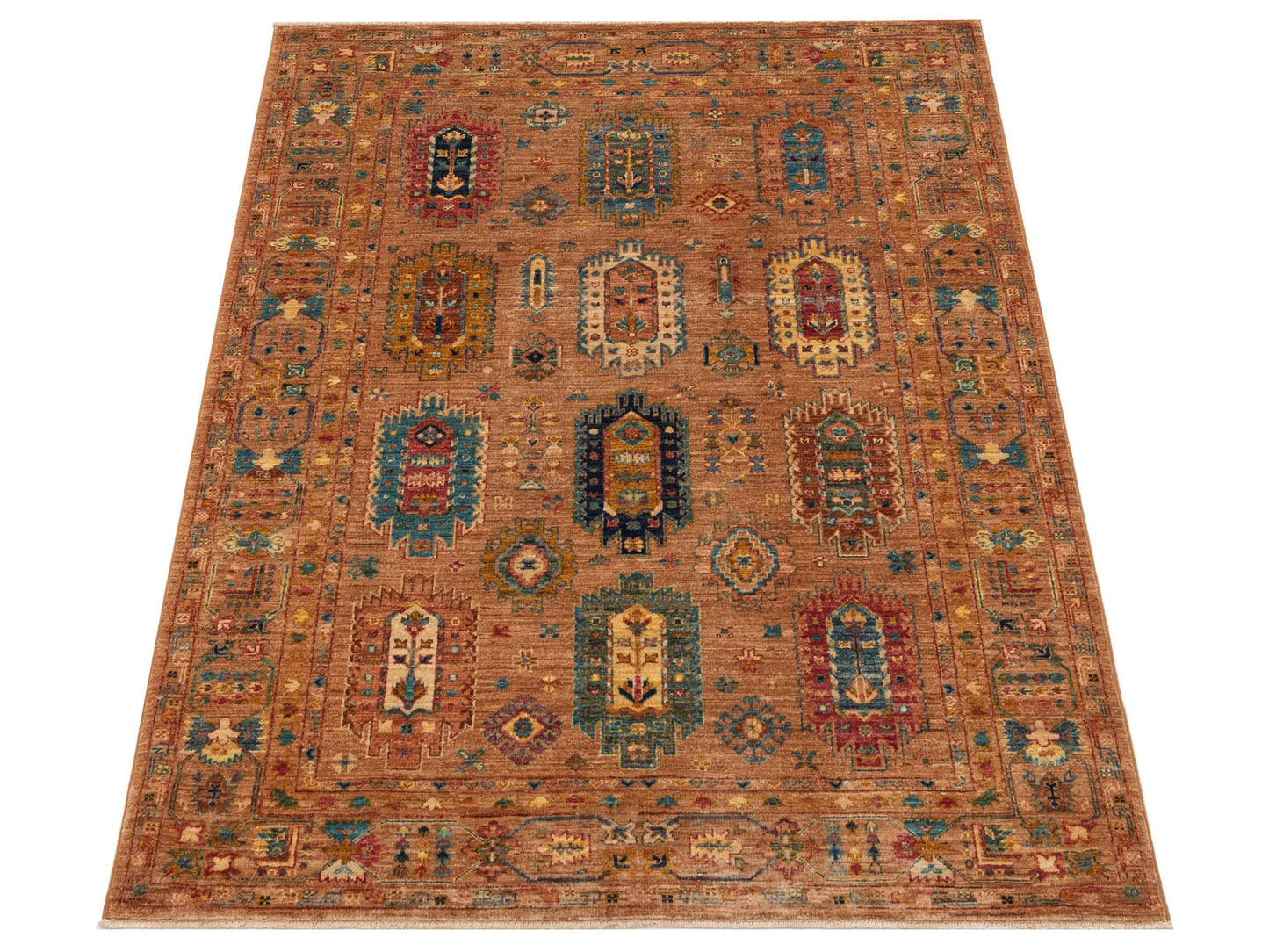 Artisan Kars 152177 Brown Brown 4.11x6.9 Hand Knotted Rug