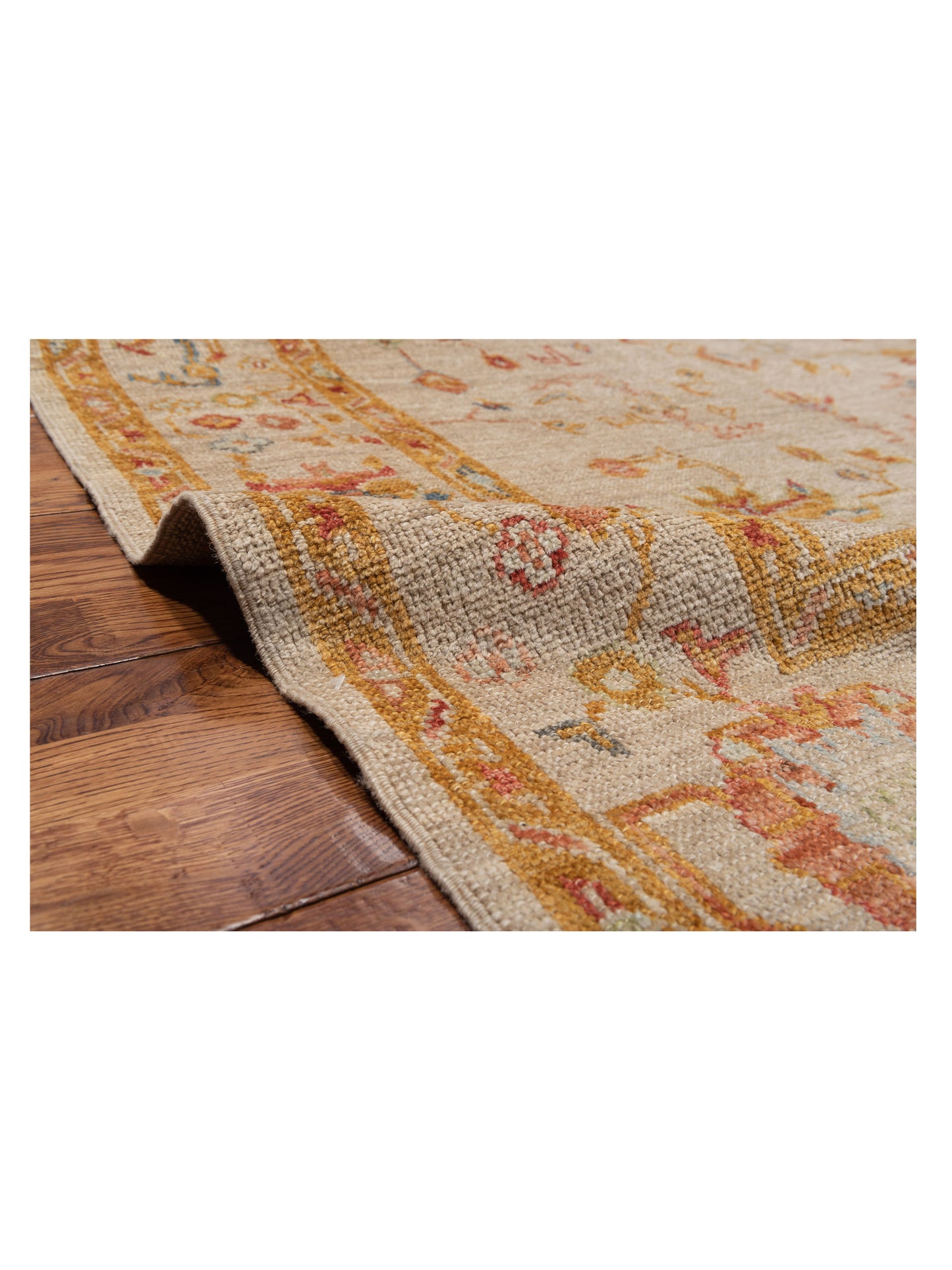 Angora Oushak 145823 Ivory Silver 6.1x11.5 Hand Knotted Rug