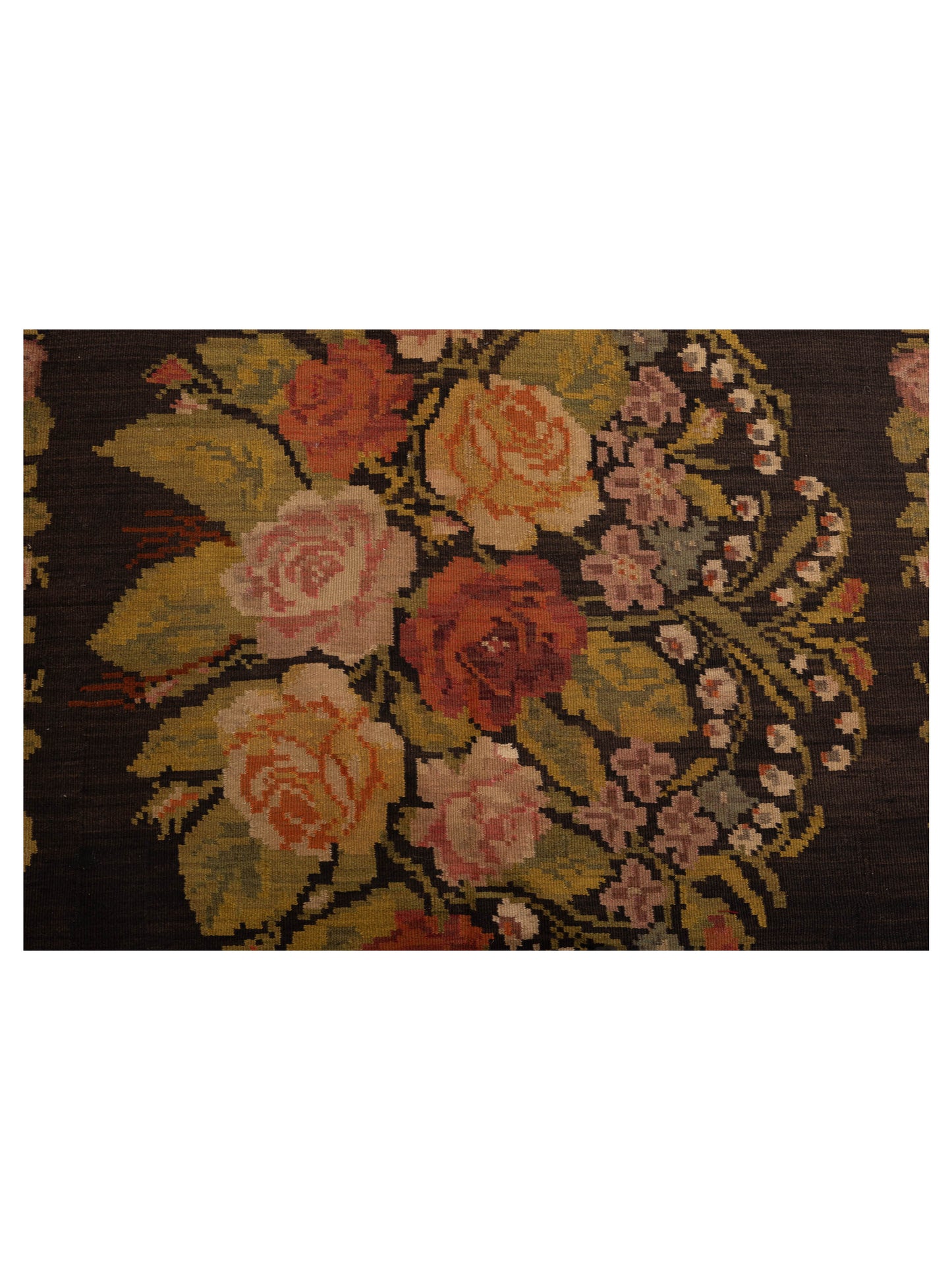 Old Basserabian Kilim 75752 Black 5.11x10.4 Hand Woven Rug