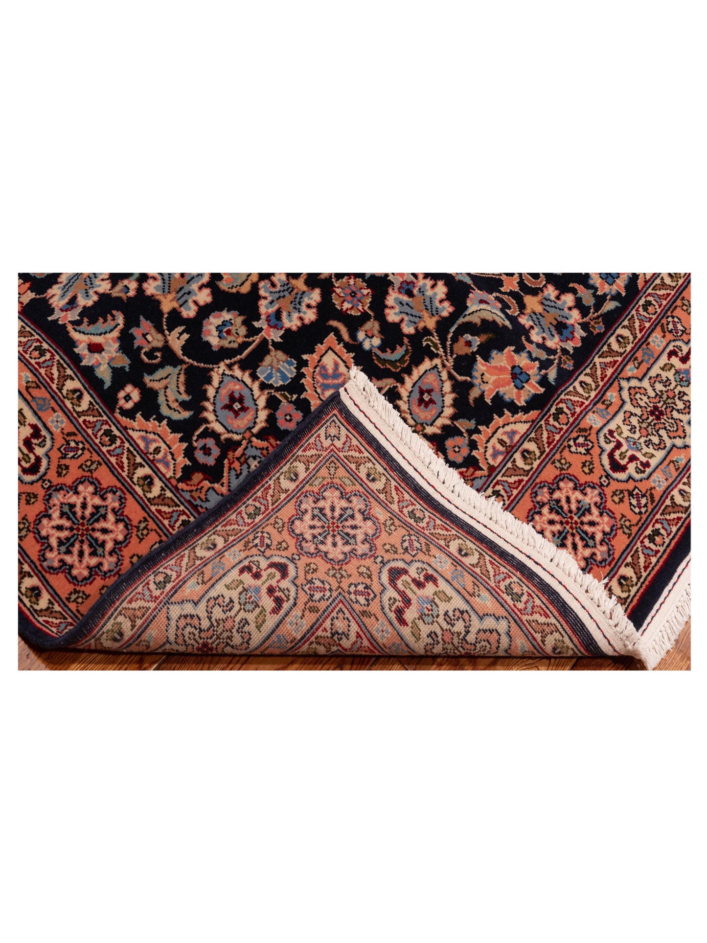 Crown 147777 Navy Pink 6x7.4 Hand Knotted Rug