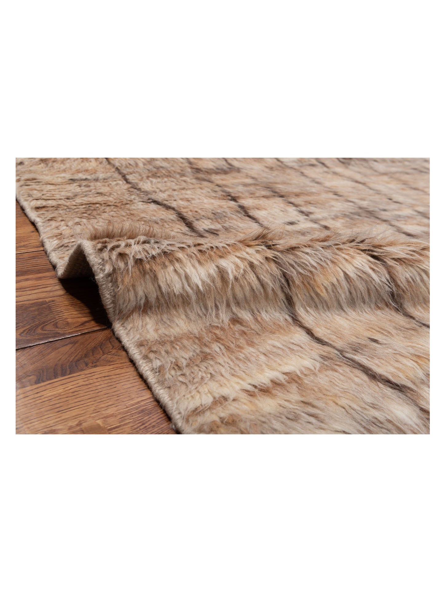 Berber Demre Natural Dark Brown 9.3x12.6 Hand Knotted Rug