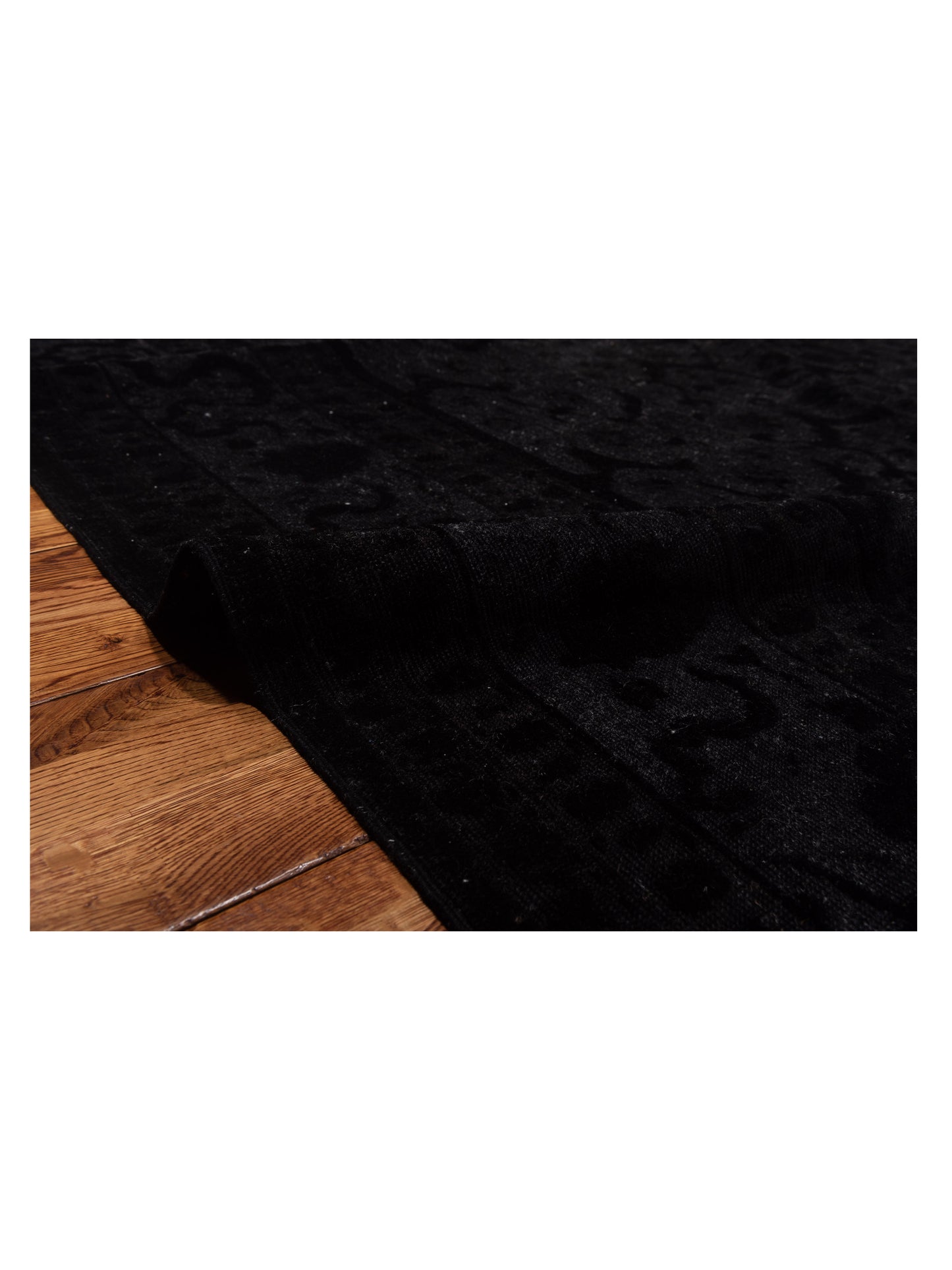 Antique Loom 117184 Black Black 10.2x14 Hand Knotted Rug