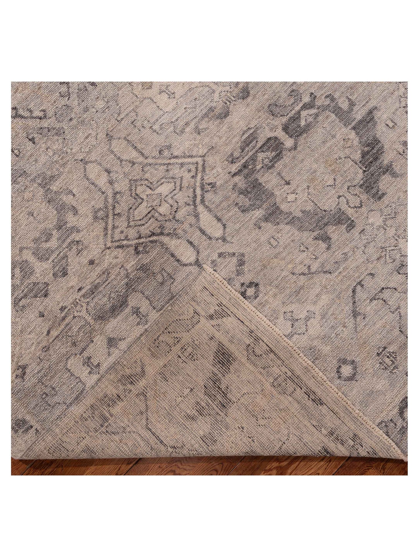 Angora Oushak 156074 Gray Gray 8.1x10.5 Hand Knotted Rug