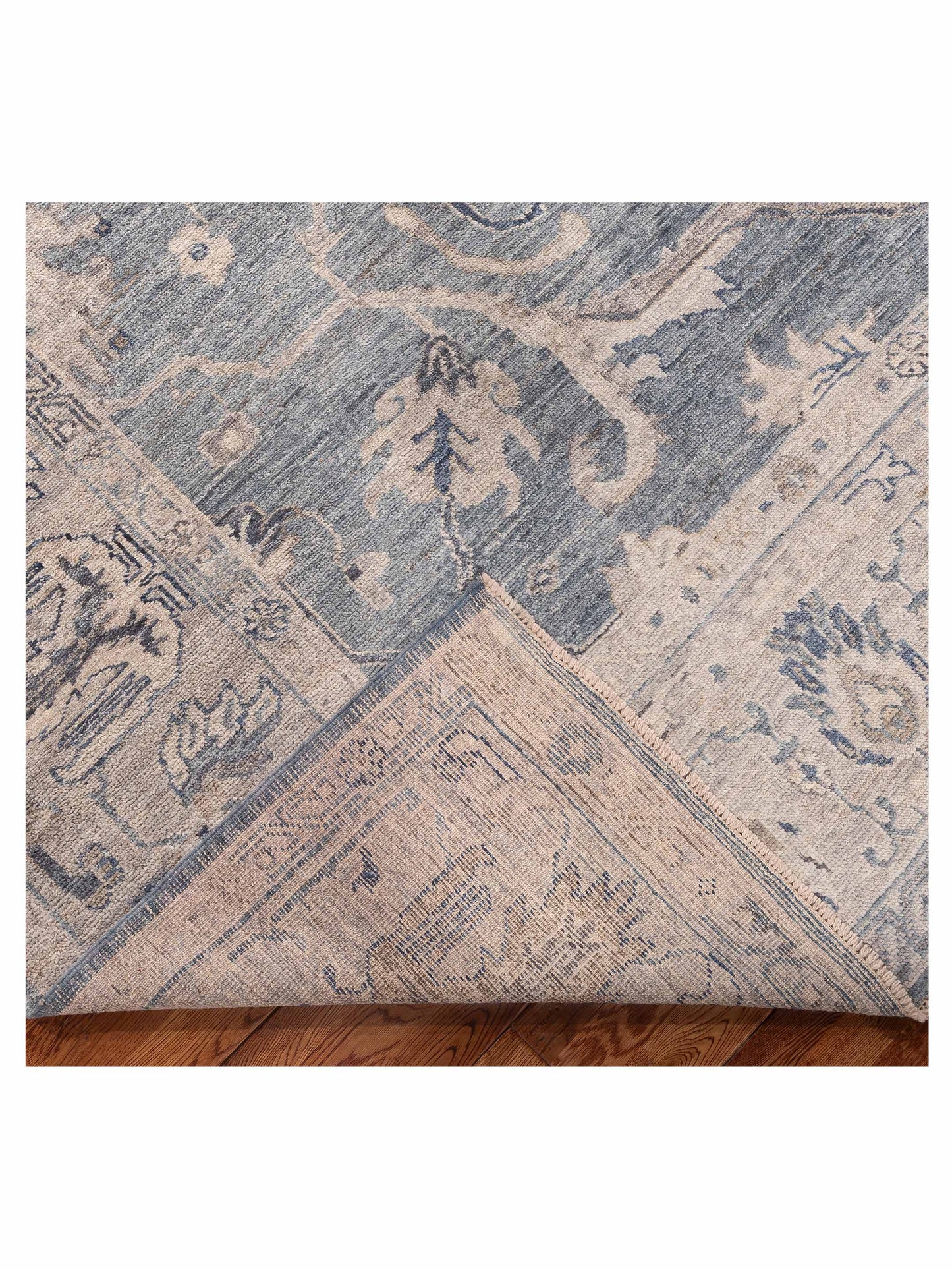 Angora Oushak 156075 Blue Gray 10.1x13.6 Hand Knotted Rug