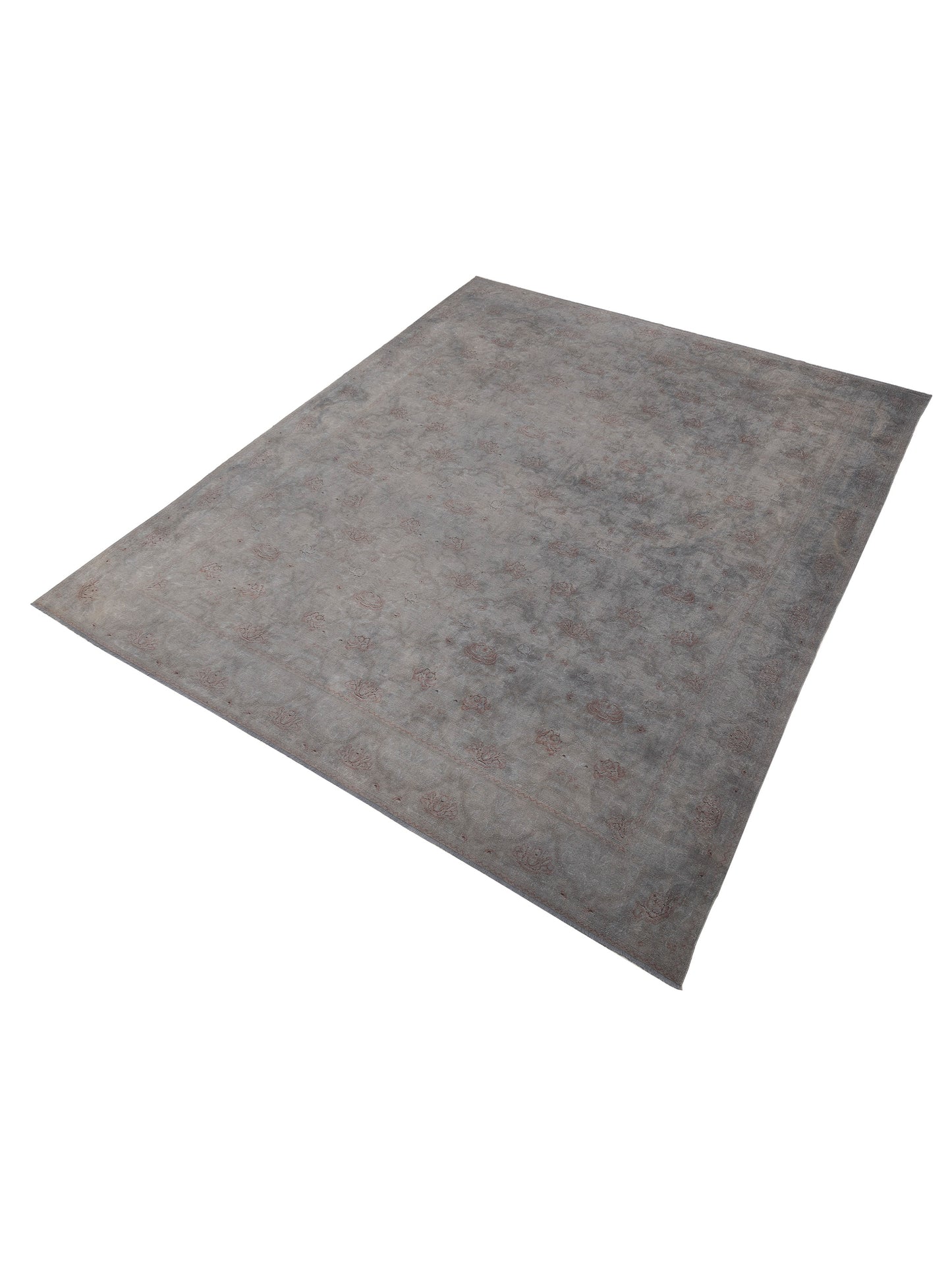 Vintage 107428 Gray 12x14.8 Hand Knotted Rug