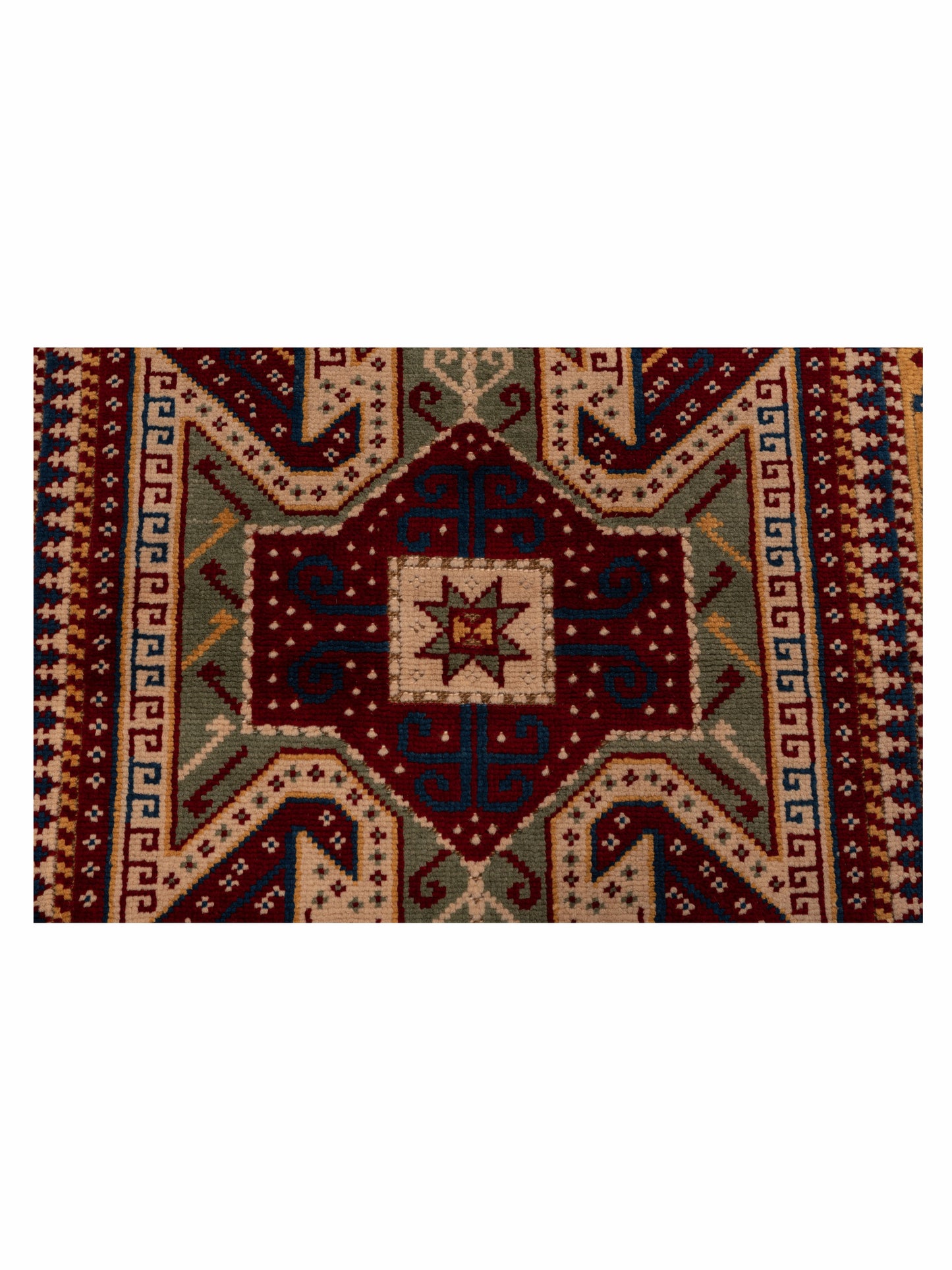 Turkish Shirwan 129685 Red Gold 4.2x6.1 Hand Knotted Rug