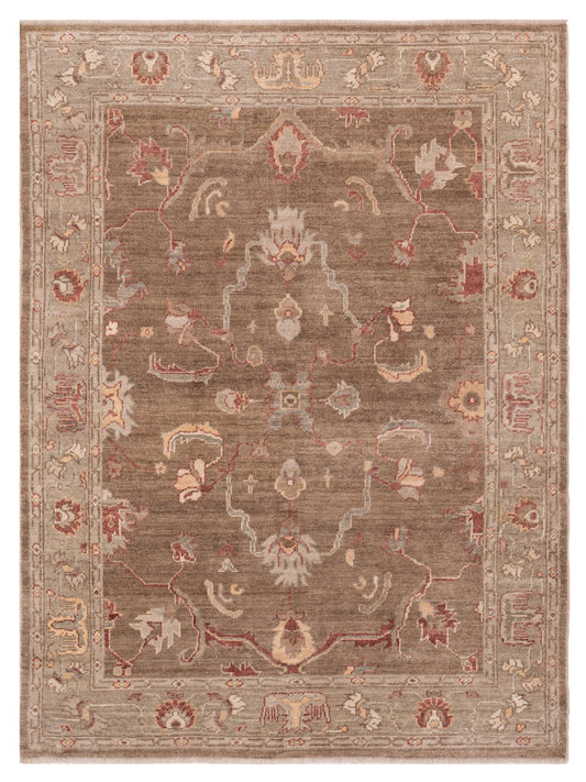 Anadol Angora Oushak  Brown Green Traditional