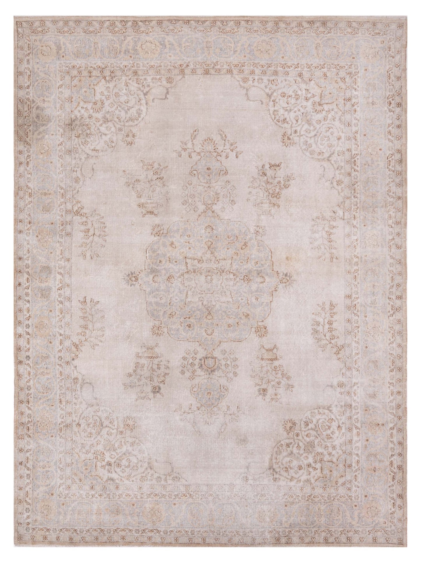 Pasha Vintage  Ivory Silver Contemporary