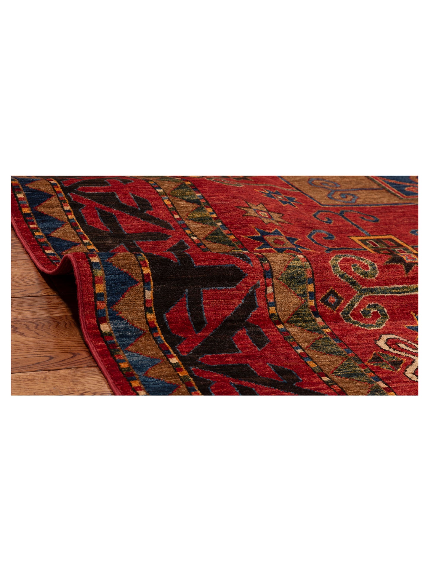 Artisan Kazak 151864 Red Red 8x9.9 Hand Knotted Rug