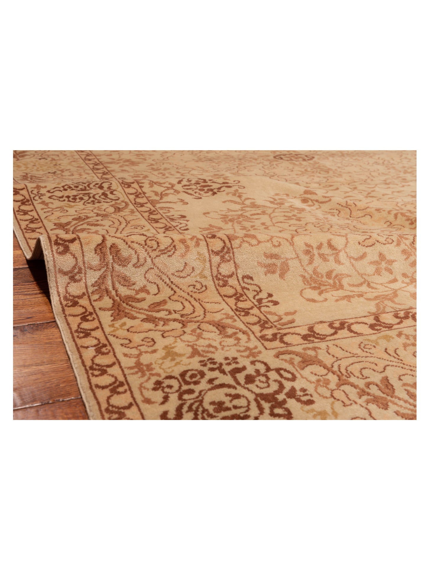 Antique Loom 117197 Cream Cream 6.9x9.7 Hand Knotted Rug
