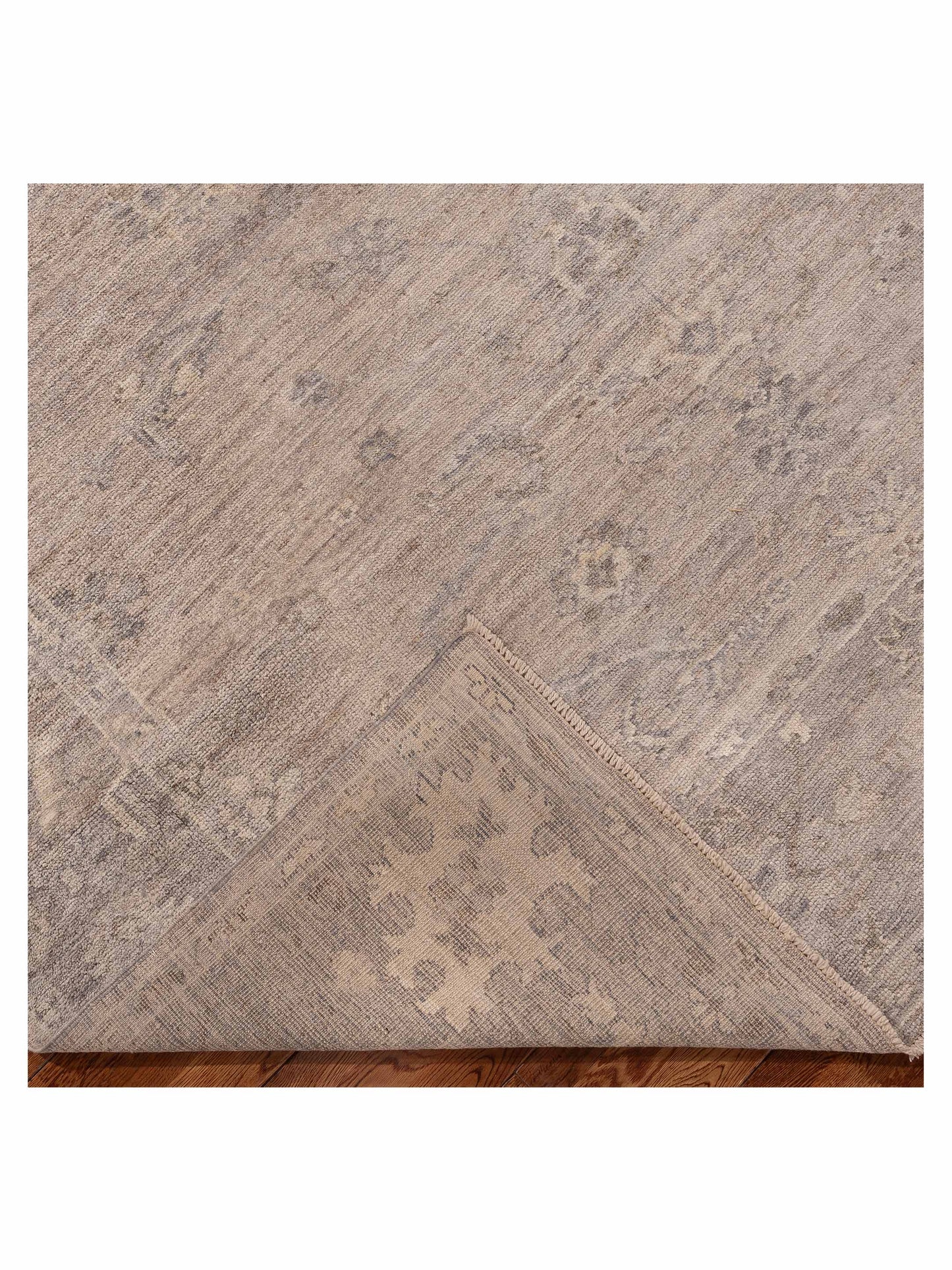 Angora Oushak 156197 Gray Gray 8.1x9.7 Hand Knotted Rug
