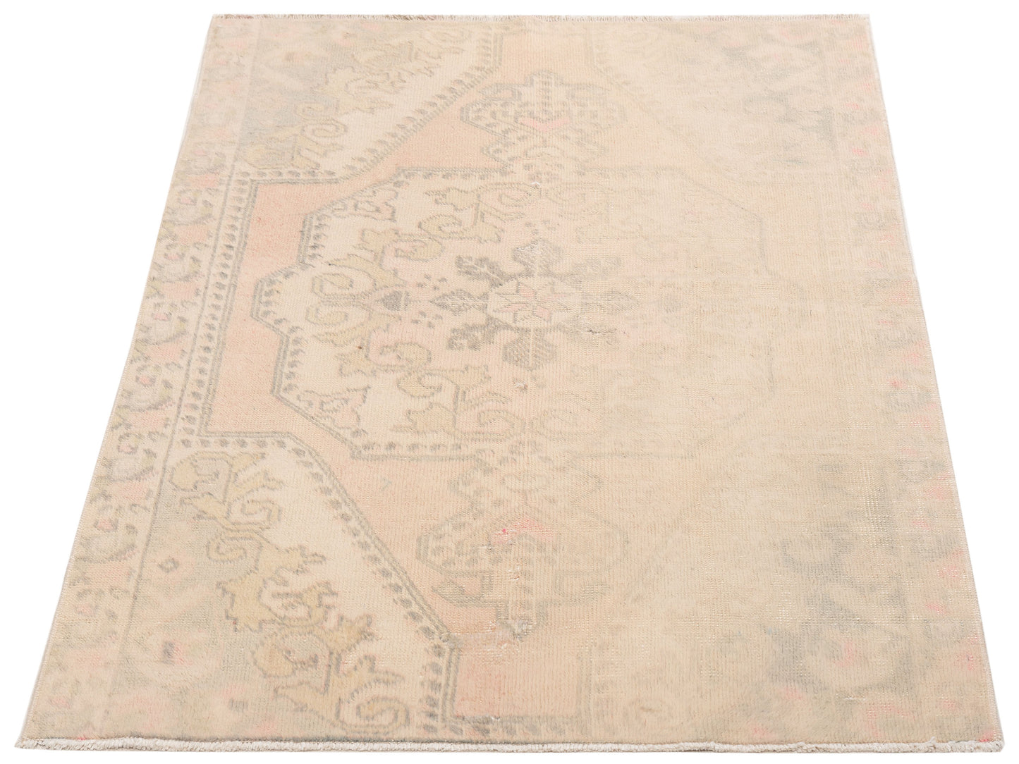 Old Anatolian 146695 Pink Silver 4.2x6.2 Hand Knotted Rug