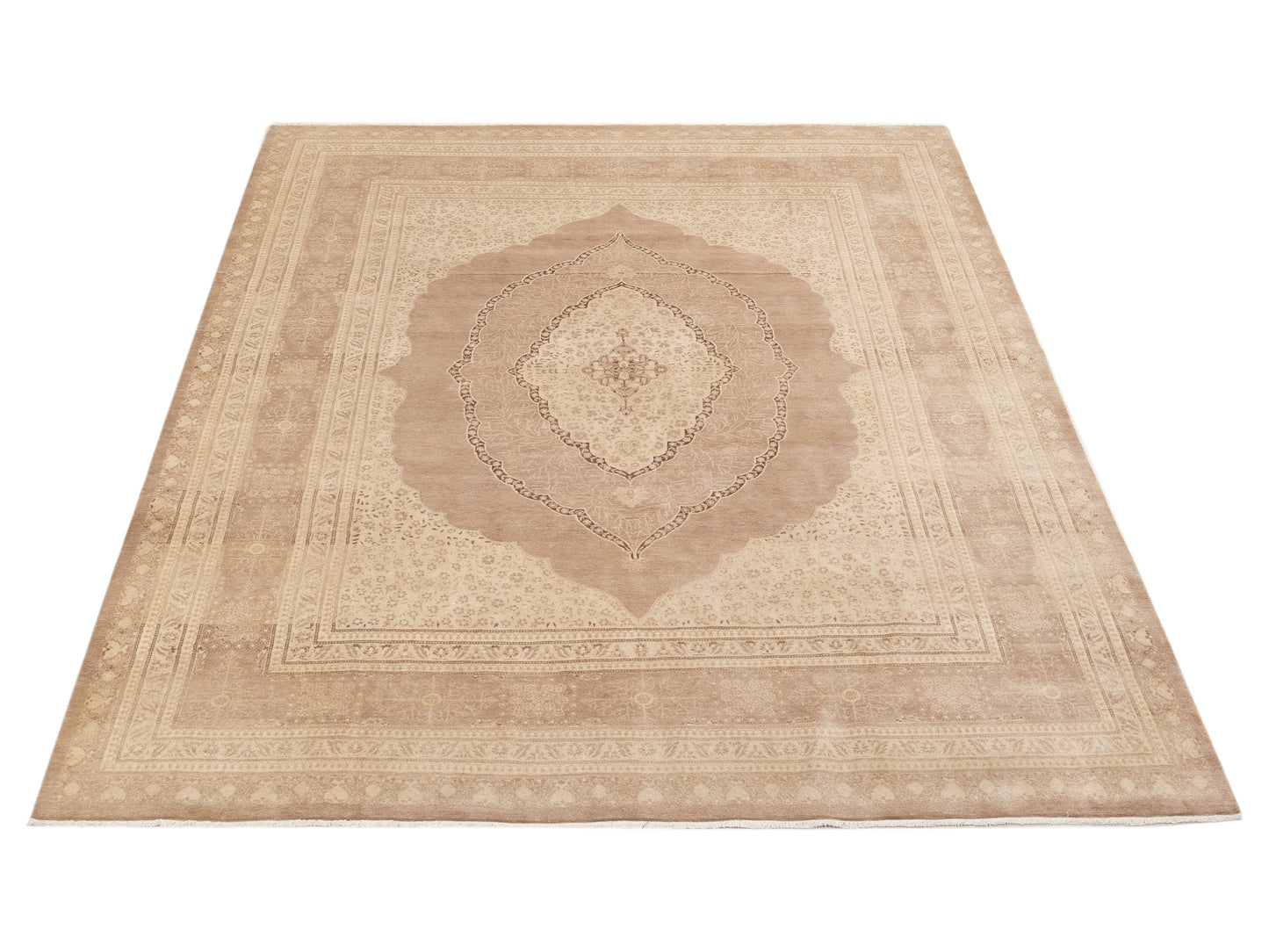 Haji Jalili 111393 Brown Brown 8.3x10 Hand Knotted Rug