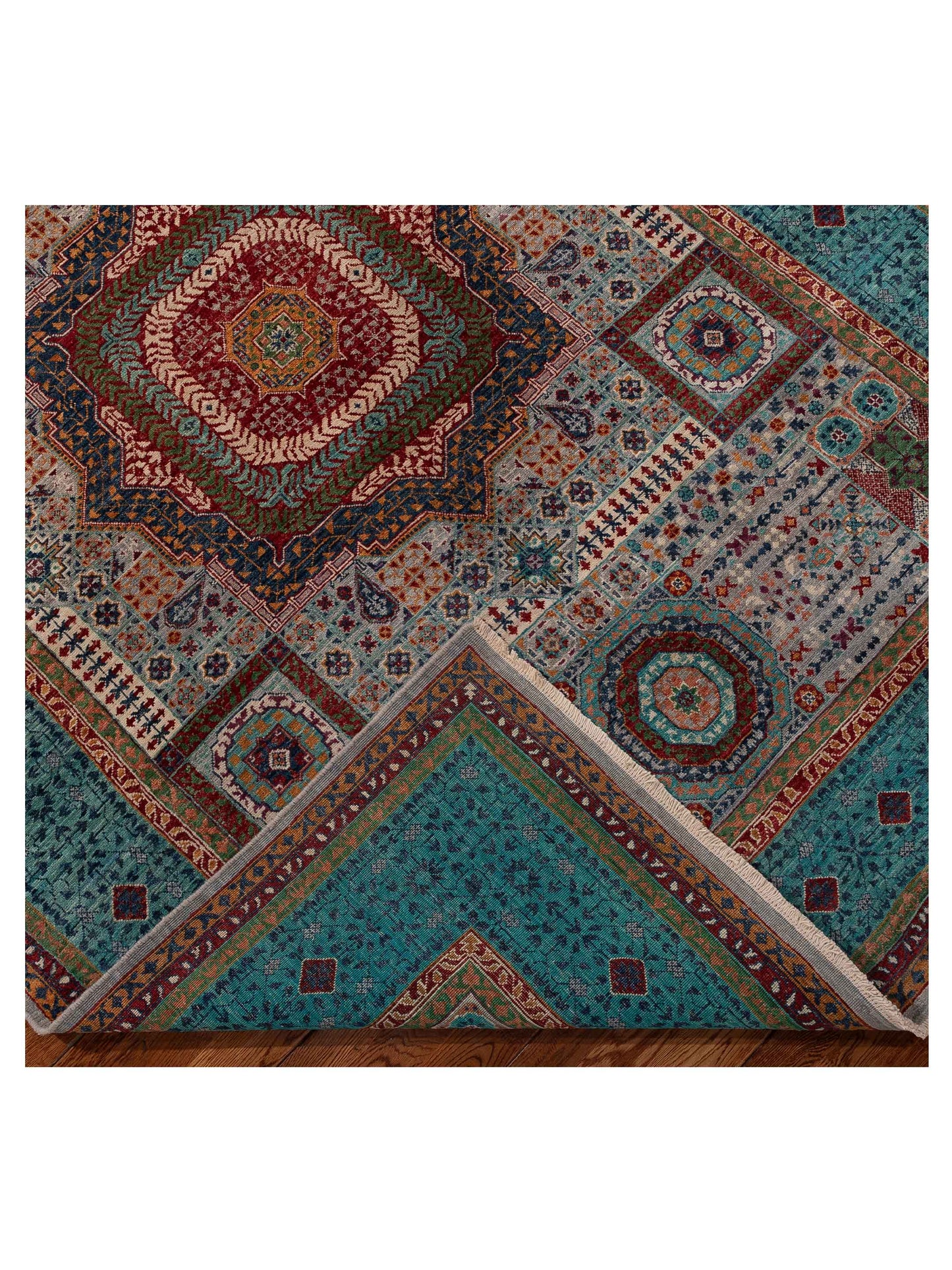 Artisan Mamluk 154731 Gray Blue 5.9x8.3 Hand Knotted Rug