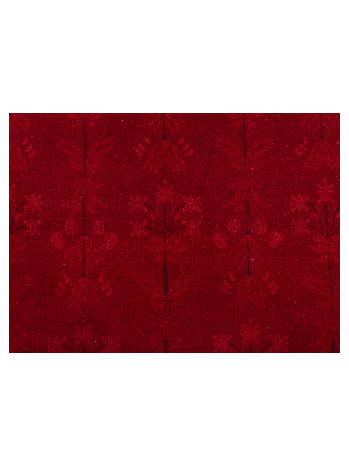Vintage 108922 Red 4.4x6.3 Hand Knotted Rug