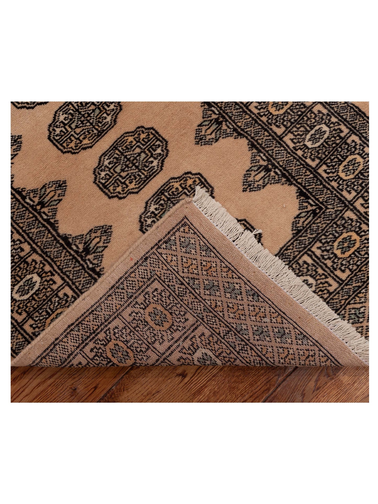 Bokhara 153439 Beige Beige 2.7x8 Hand Knotted Rug