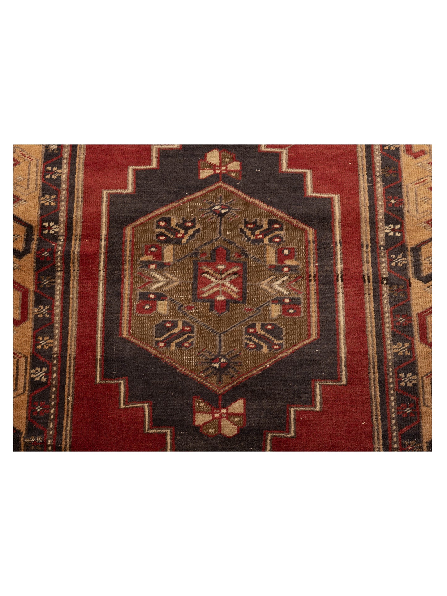 Old Anatolian 148506 Red Gold 3.9x7.1 Hand Knotted Rug