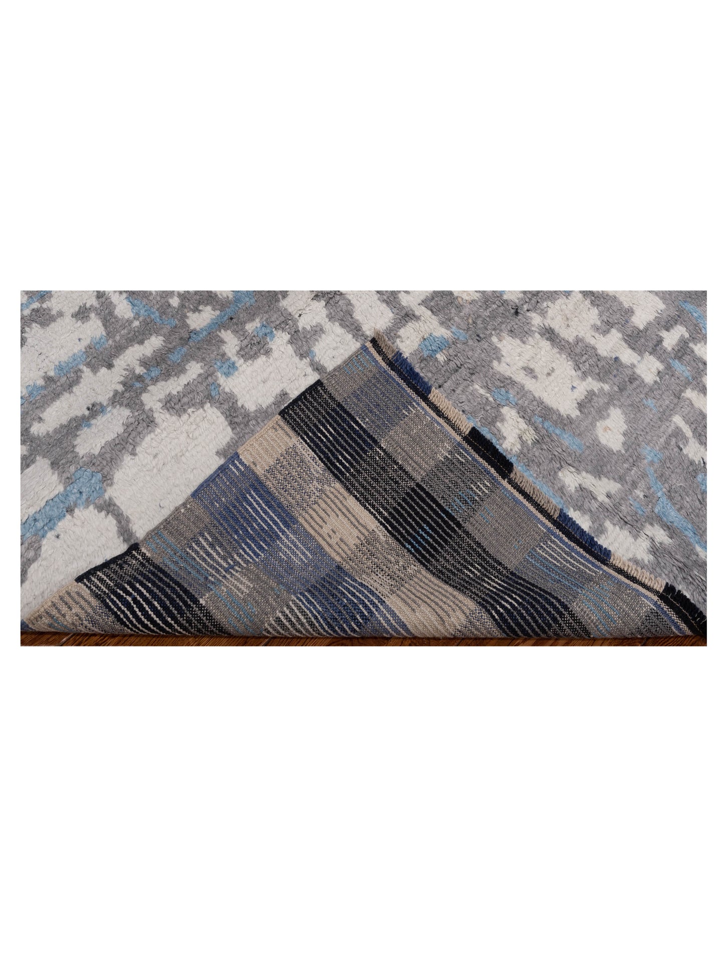 Atlas 150390 Ivory Gray 8.1x9.9 Hand Knotted Rug