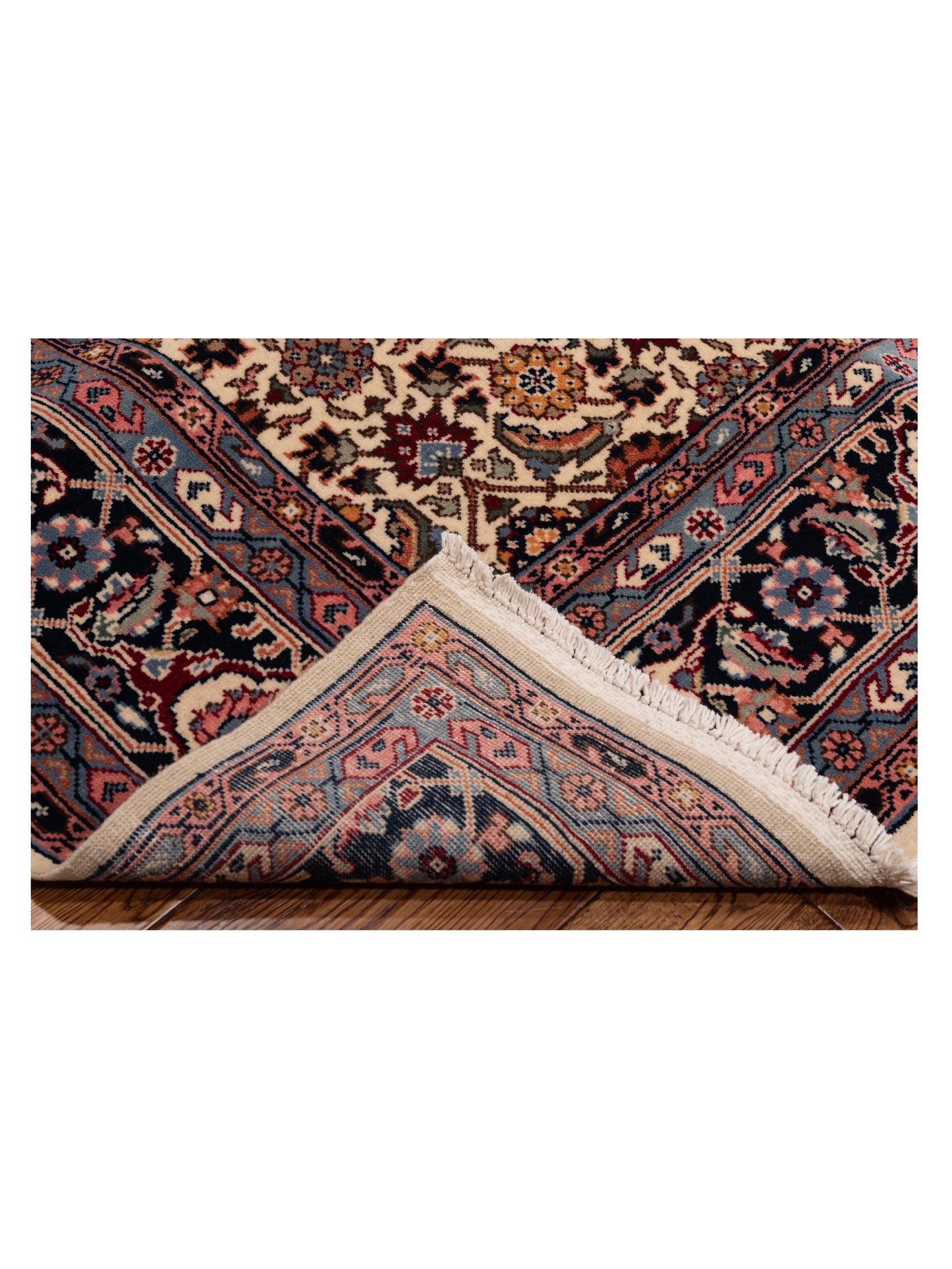 Crown 147781 Ivory Navy 8.1x10.3 Hand Knotted Rug