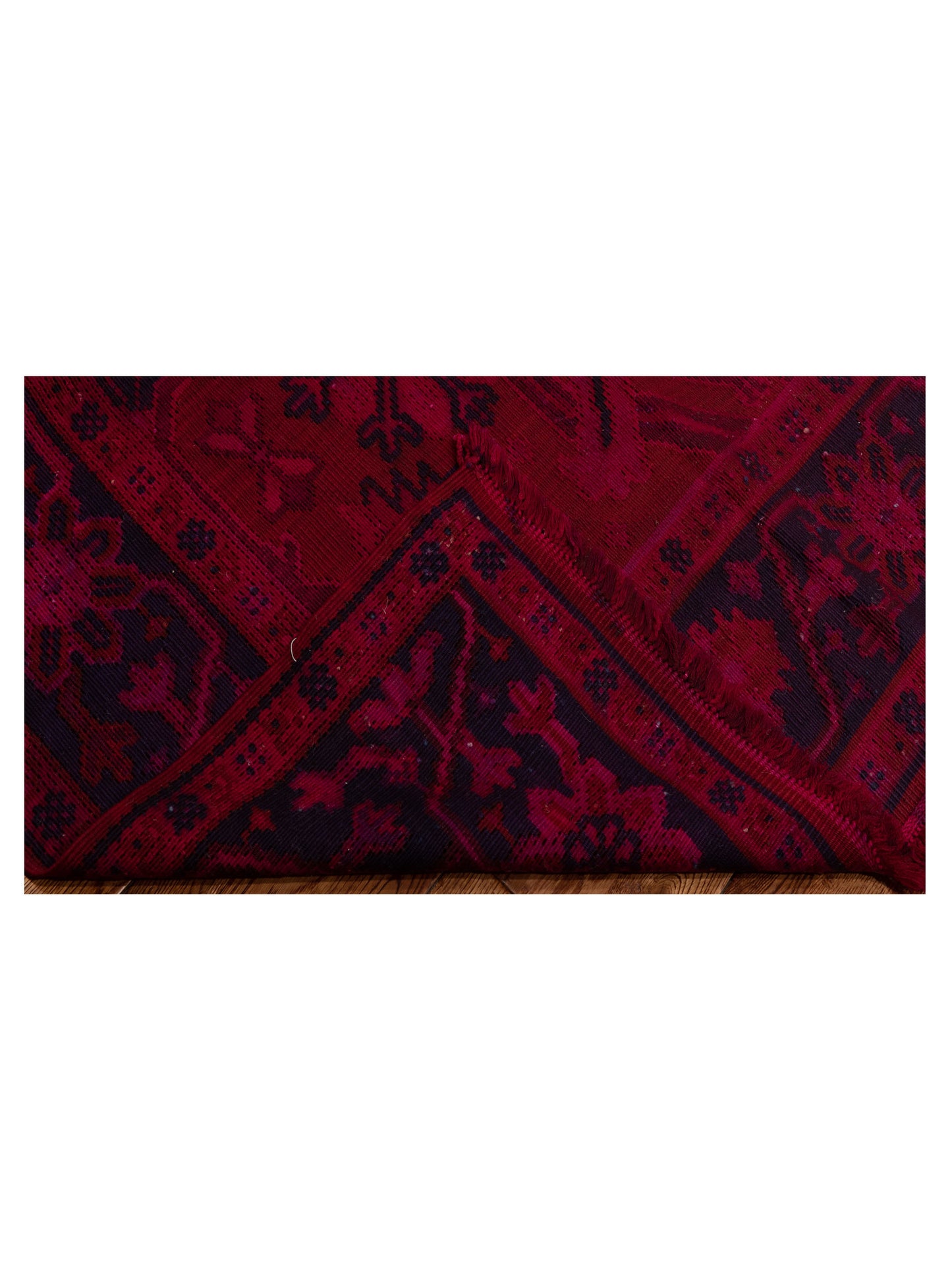 Vintage 108943 Pink Charcoal 5.7x8.4 Hand Knotted Rug