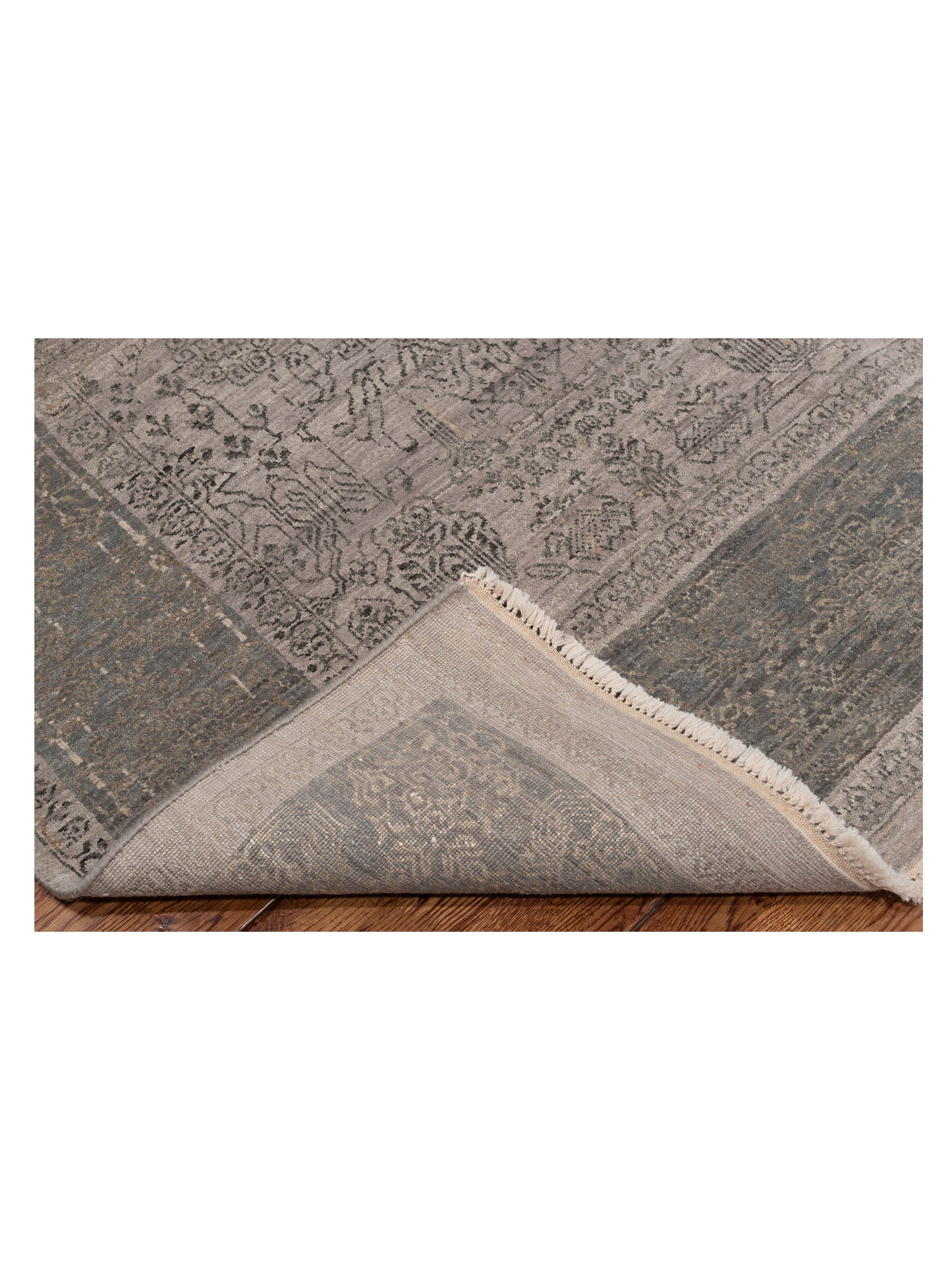 Dazzling 119790 Silver Green 8x10 Hand Knotted Rug
