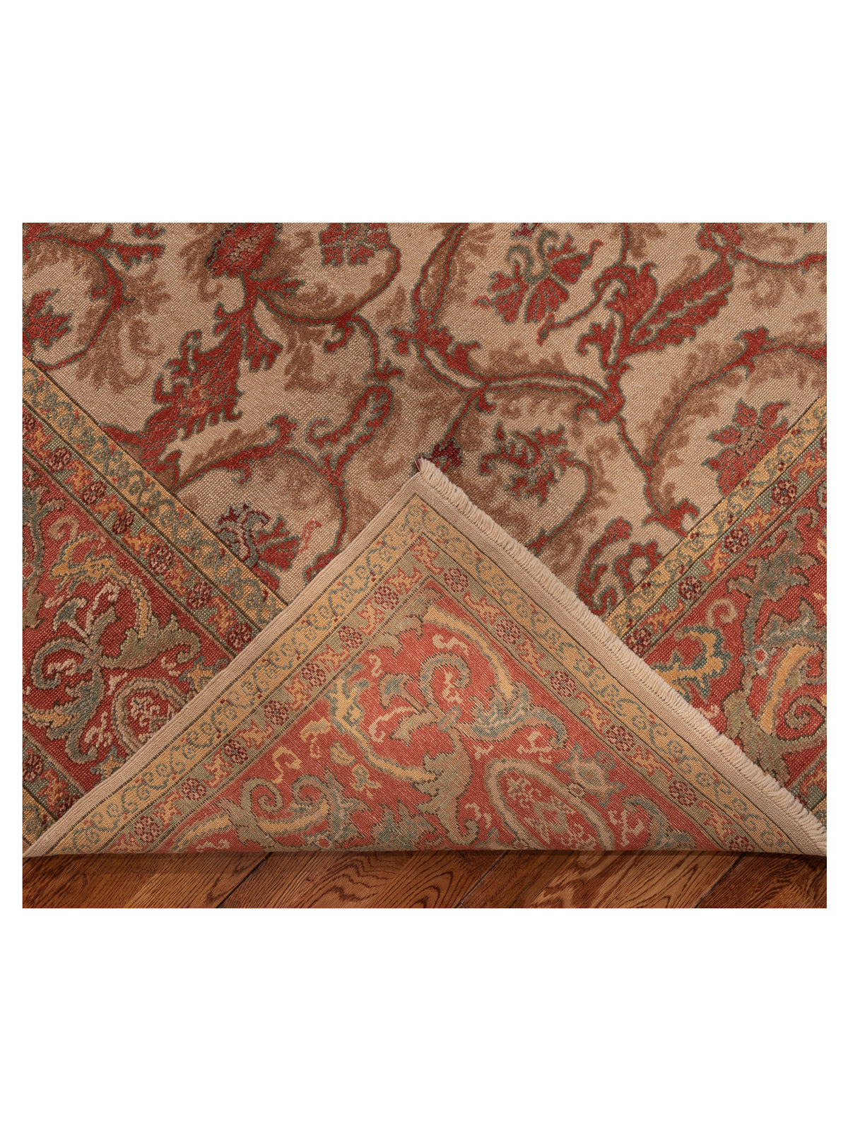 Antique Loom 107933 Beige Rust 10.4x14.1 Hand Knotted Rug
