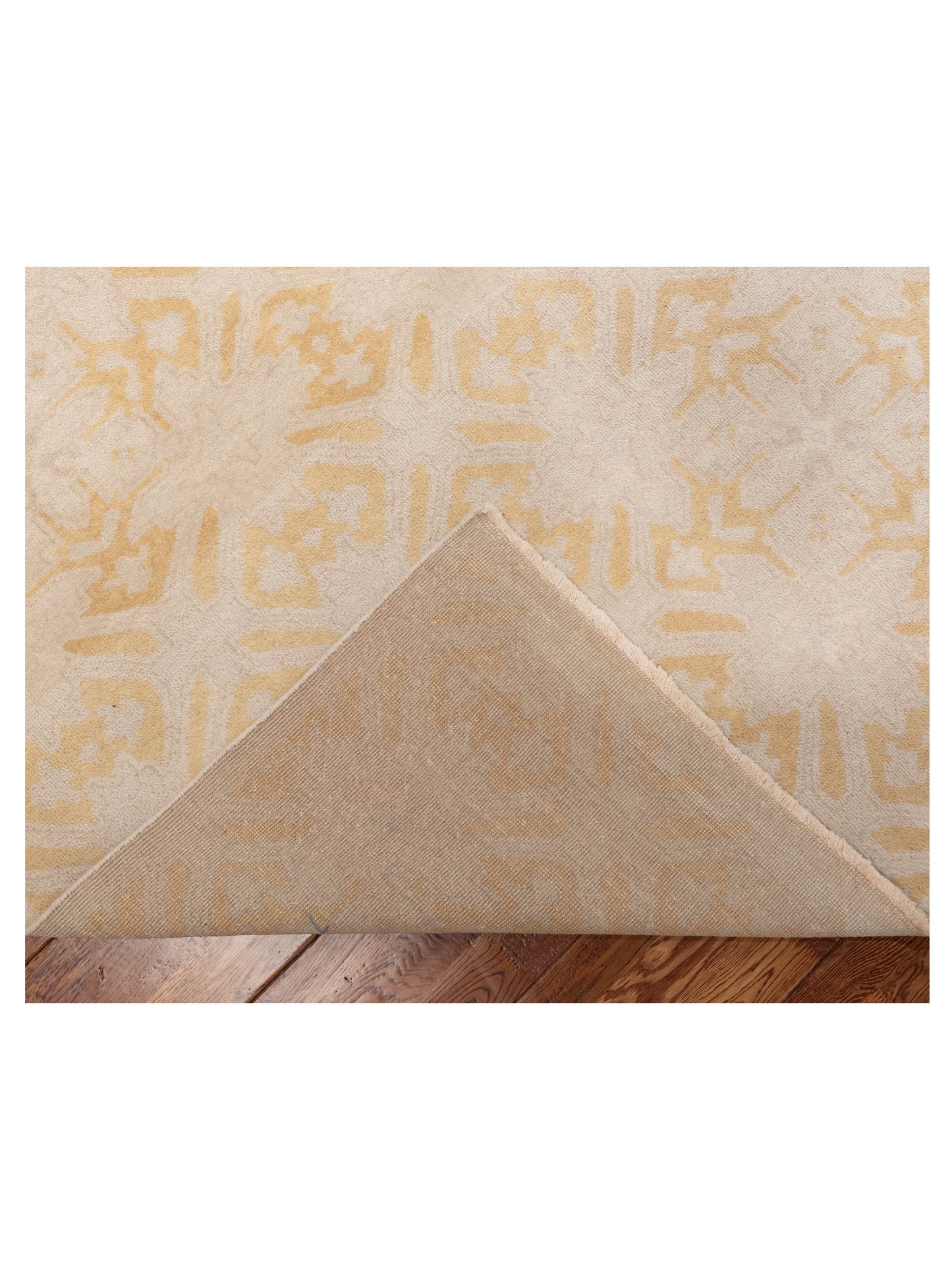 Evren 122224 Silver Gold 9x12 Hand Knotted Rug