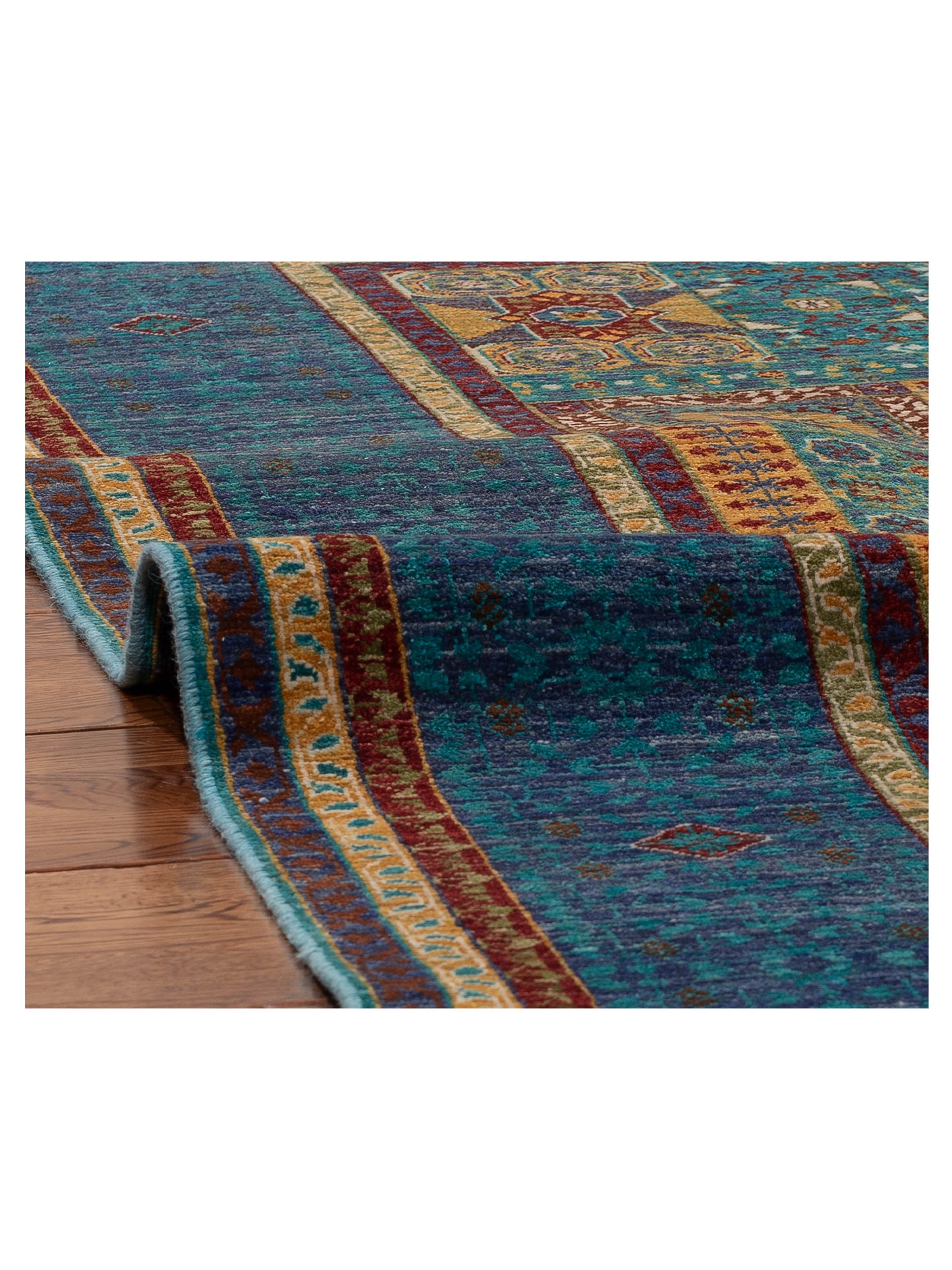 Artisan Mamluk 154788 Blue Blue 5.9x8.1 Hand Knotted Rug