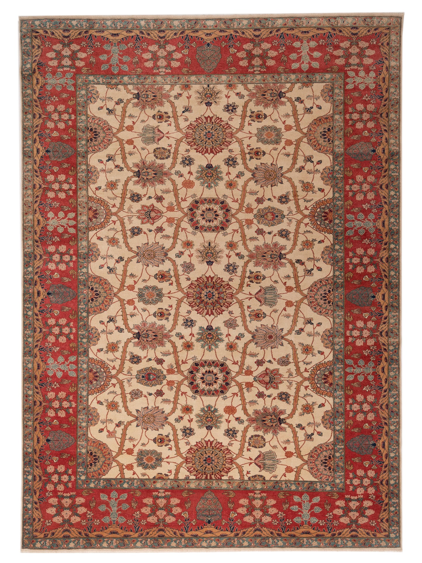 Pasha Antique Loom  Ivory Rust Traditional