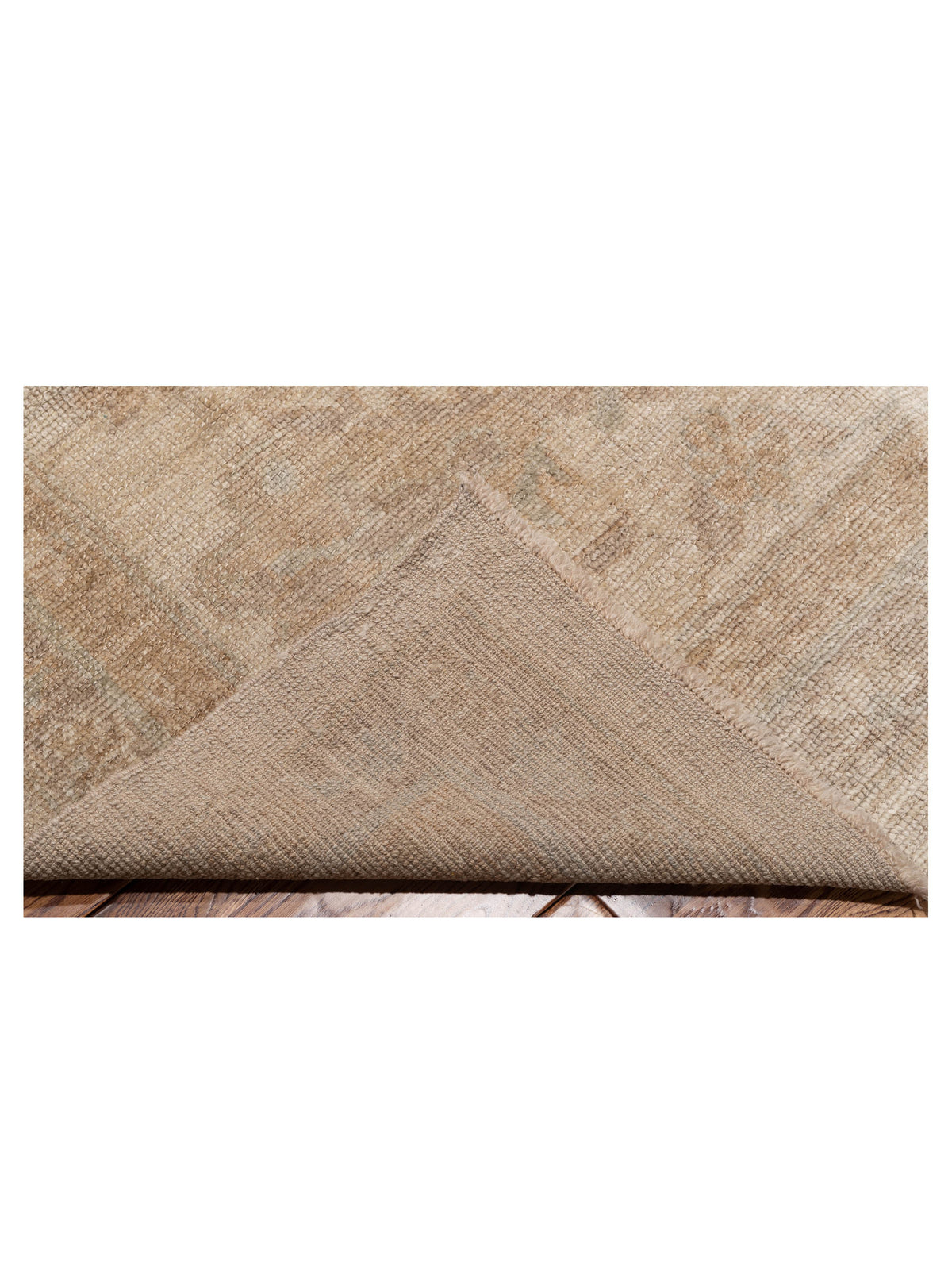 Angora Oushak 114012 Beige Beige 15.6x19.8 Hand Knotted Rug