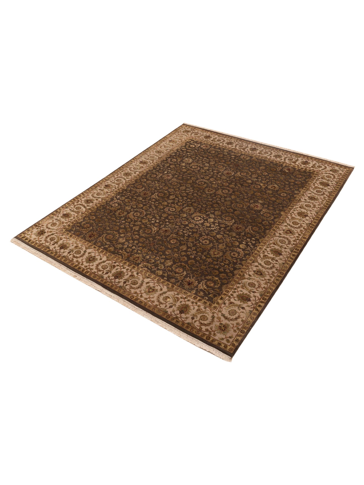 Imperial Silk 153477 Ivory Ivory 8x10 Hand Knotted Rug