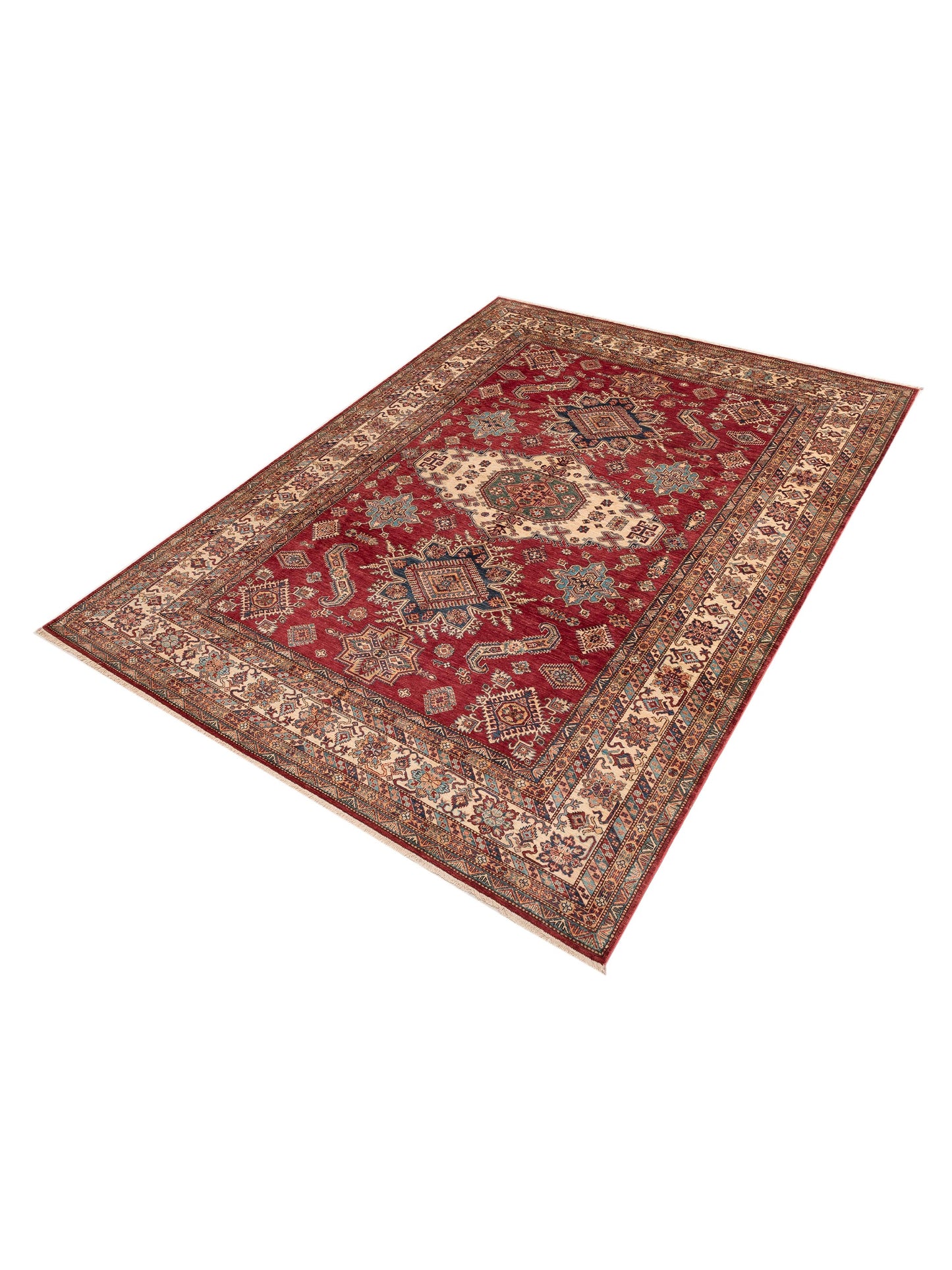 Kazak 151267 Red Ivory 8.11x12 Hand Knotted Rug