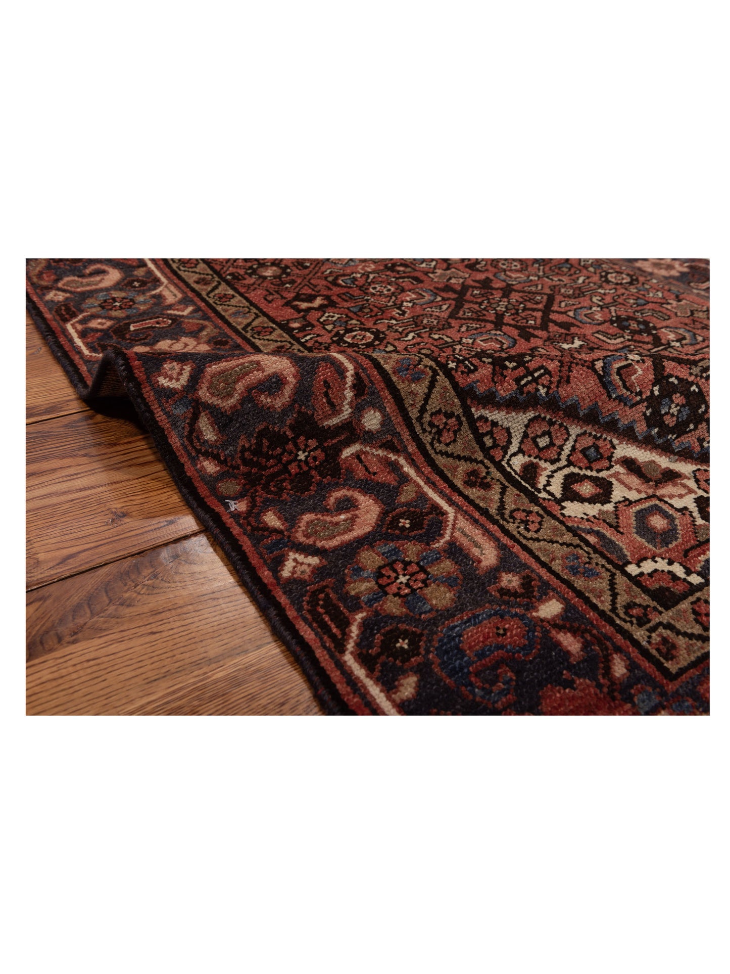 Persian 147322 Brick Charcoal 3.2x9.6 Hand Knotted Rug
