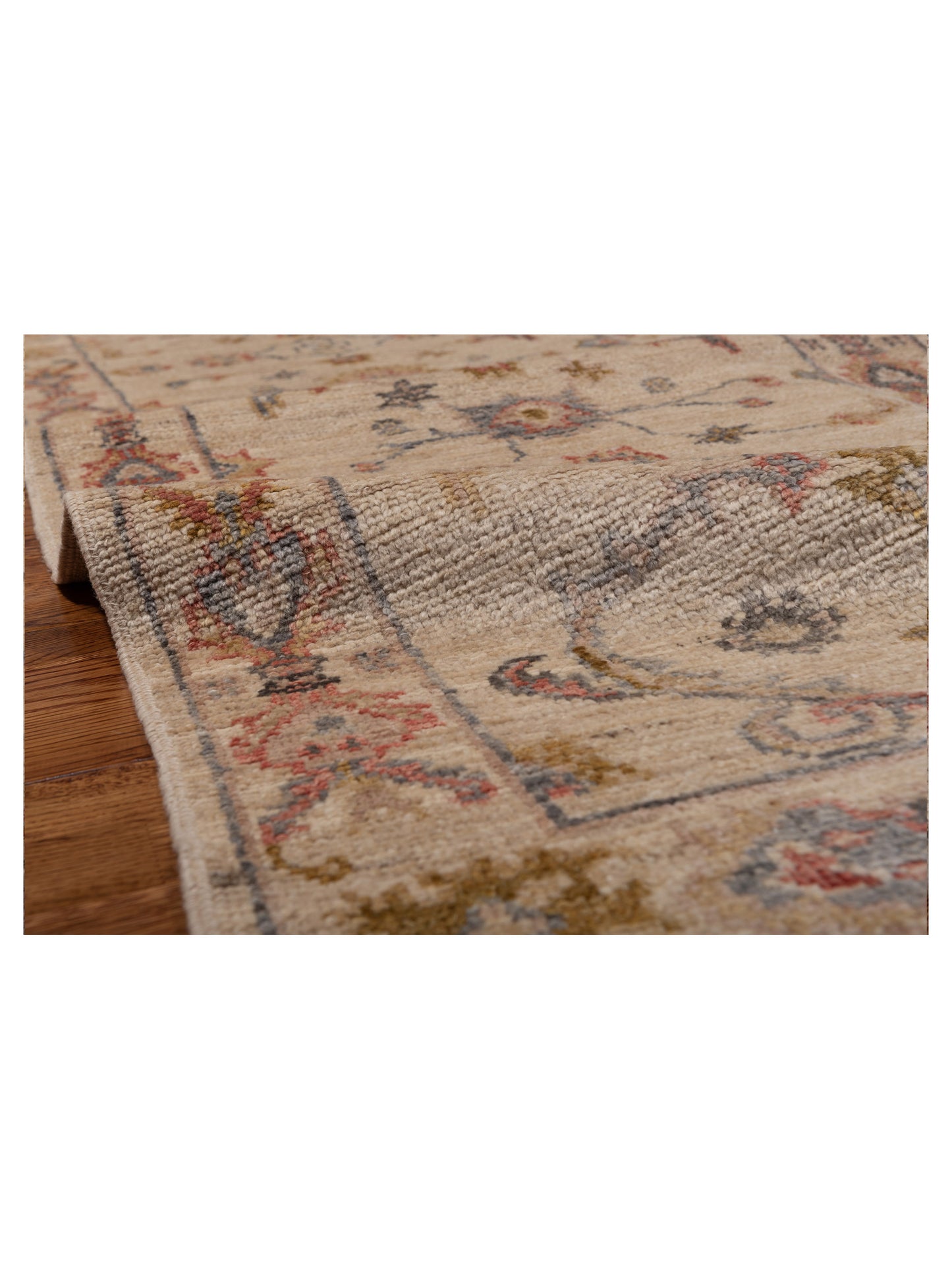 Angora Oushak 141221 Ivory Ivory 2.9x13.10 Hand Knotted Rug